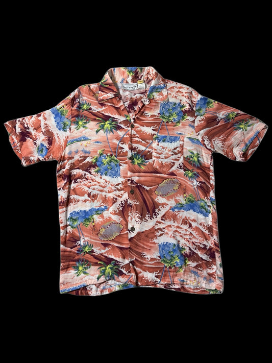Vintage 1980s–90s Mark Raysten Rayon Hawaiian Aloha Shirt Malihini