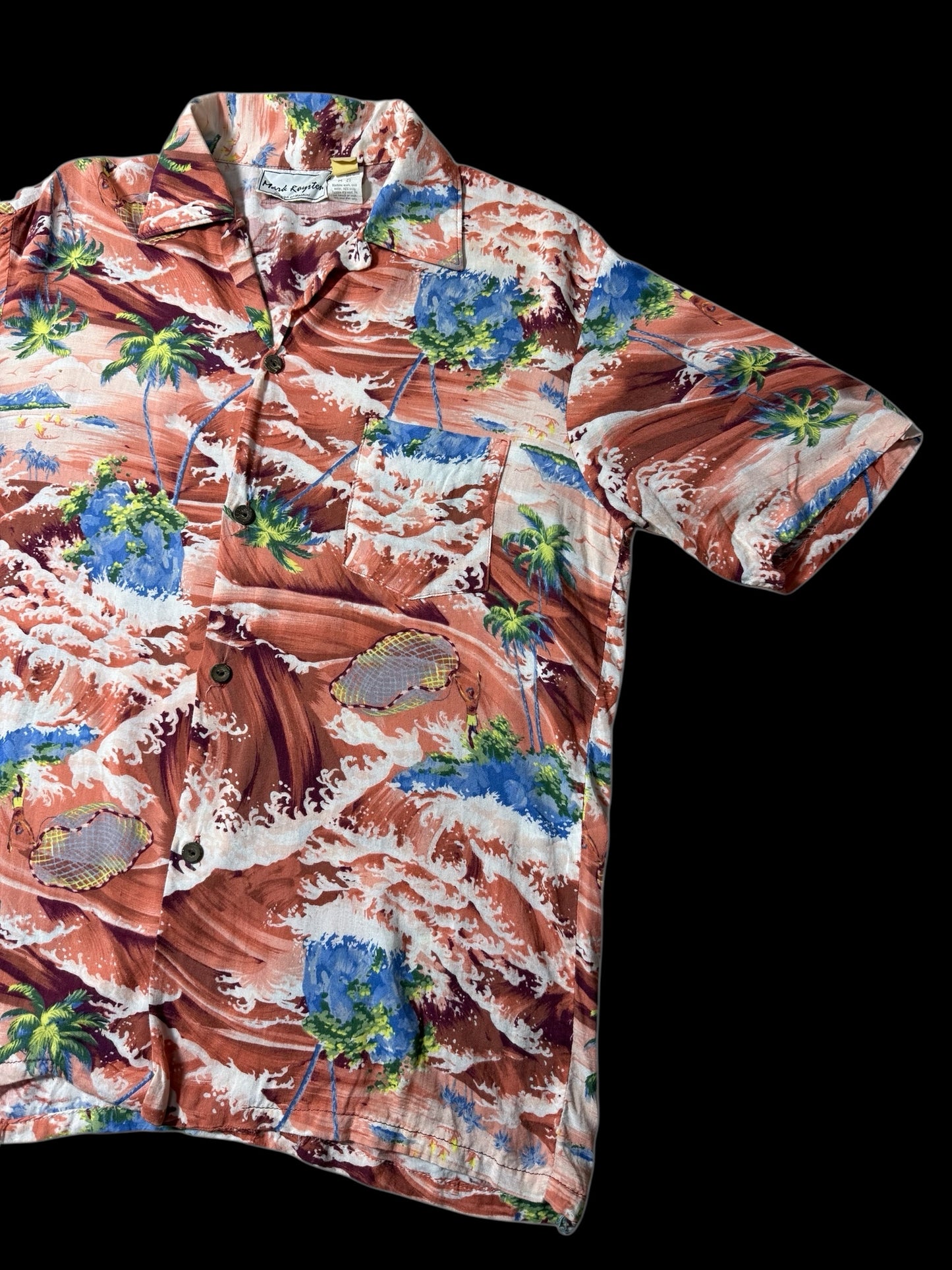 Vintage 1980s–90s Mark Raysten Rayon Hawaiian Aloha Shirt Malihini