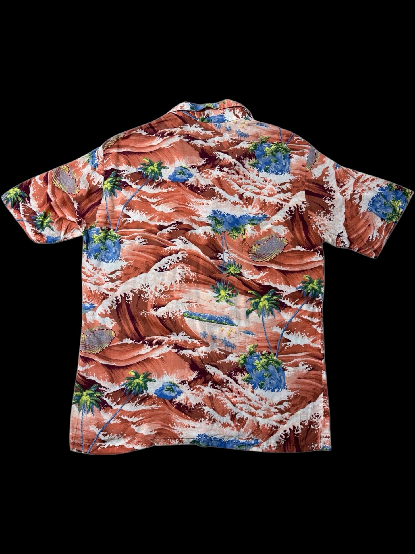 Vintage 1980s–90s Mark Raysten Rayon Hawaiian Aloha Shirt Malihini