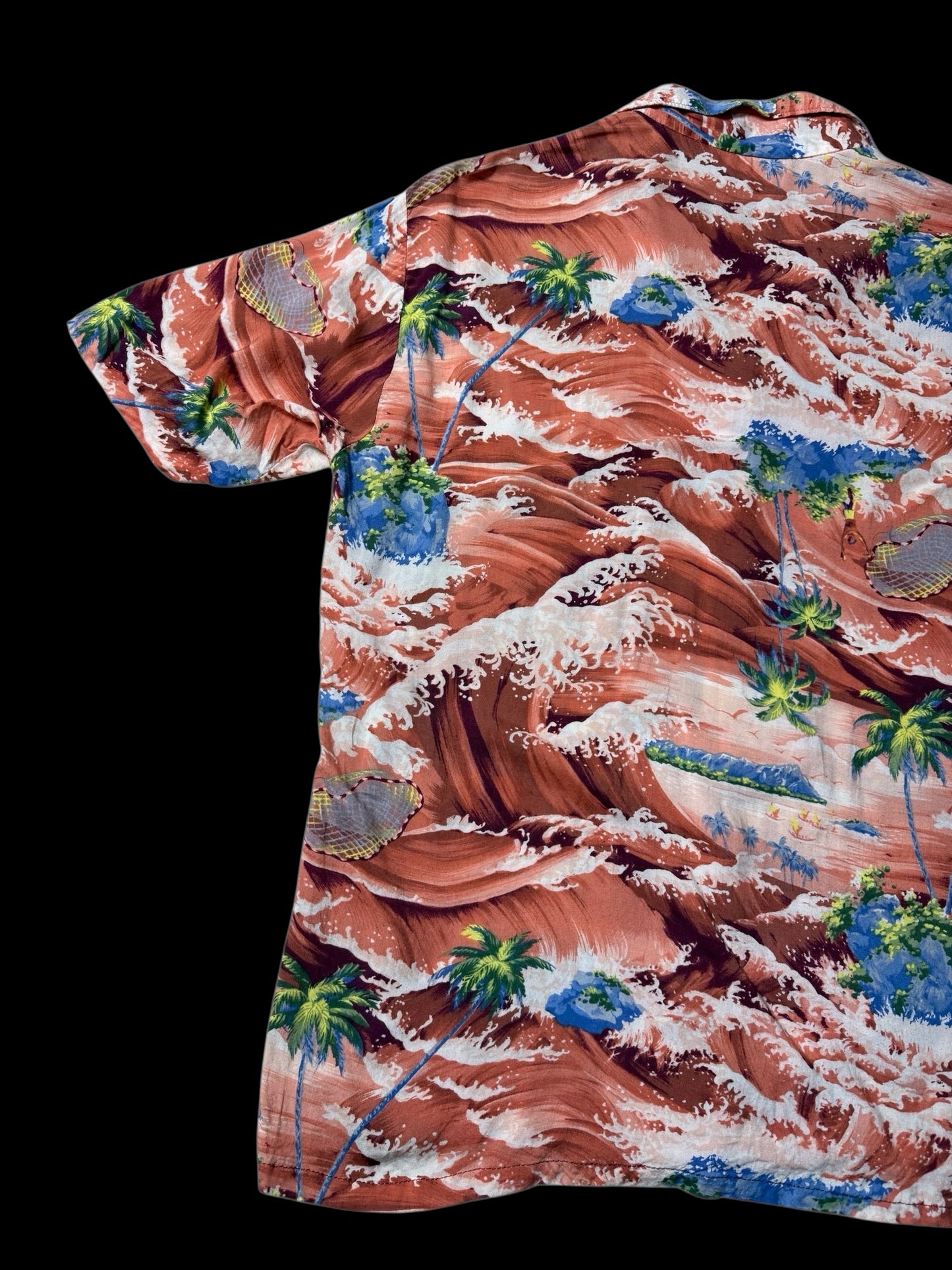 Vintage 1980s–90s Mark Raysten Rayon Hawaiian Aloha Shirt Malihini