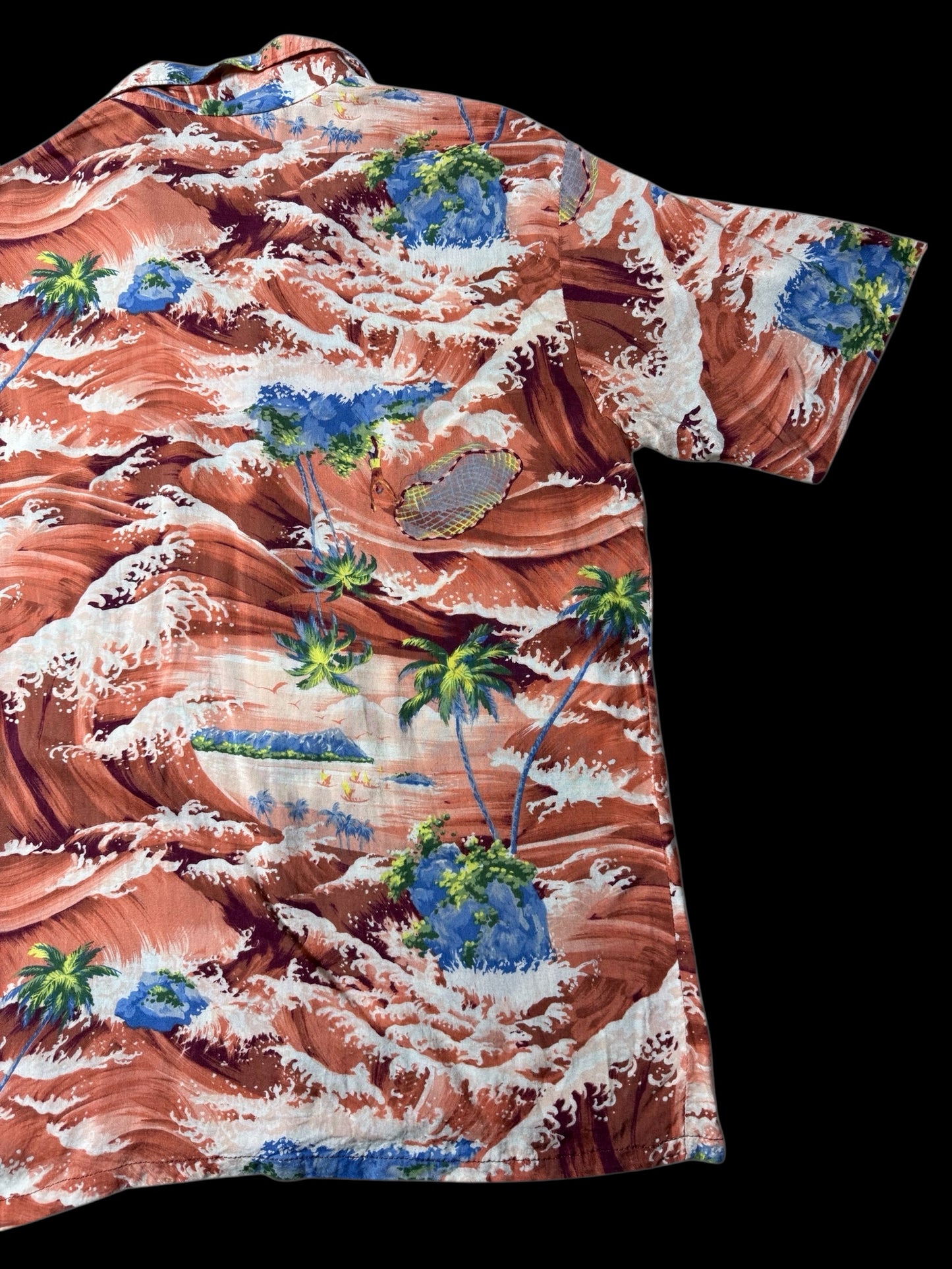 Vintage 1980s–90s Mark Raysten Rayon Hawaiian Aloha Shirt Malihini