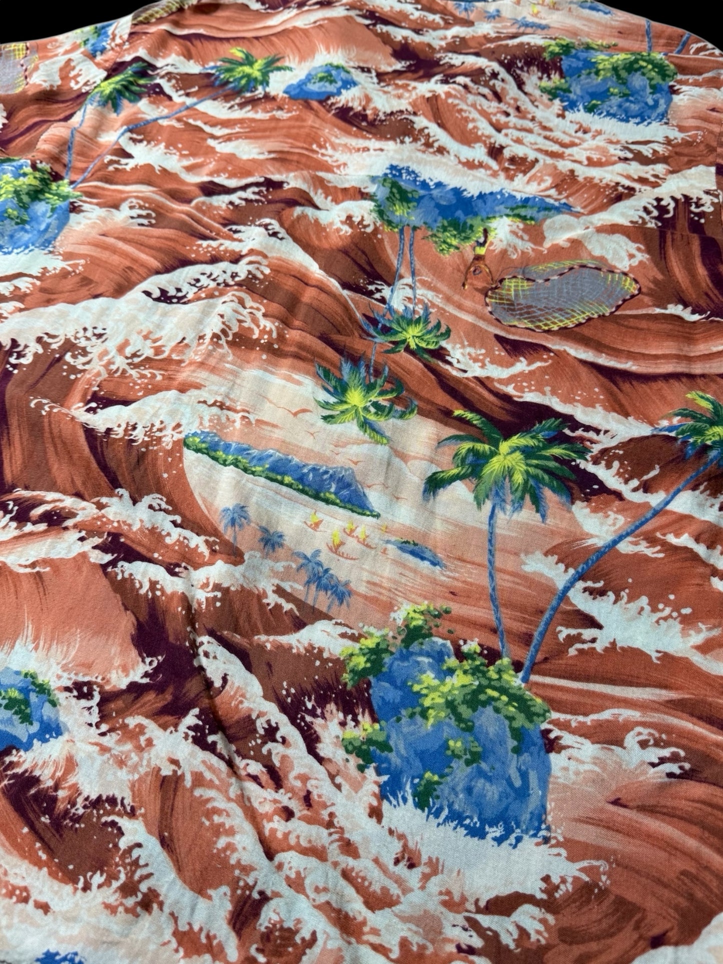 Vintage 1980s–90s Mark Raysten Rayon Hawaiian Aloha Shirt Malihini