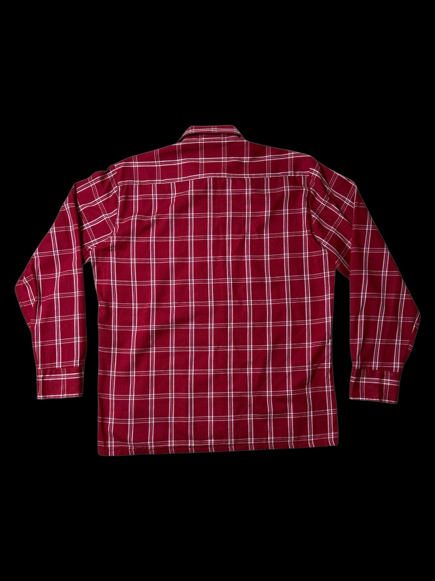 Vintage 1970s Grants Menswear Permanent Press Plaid Shirt