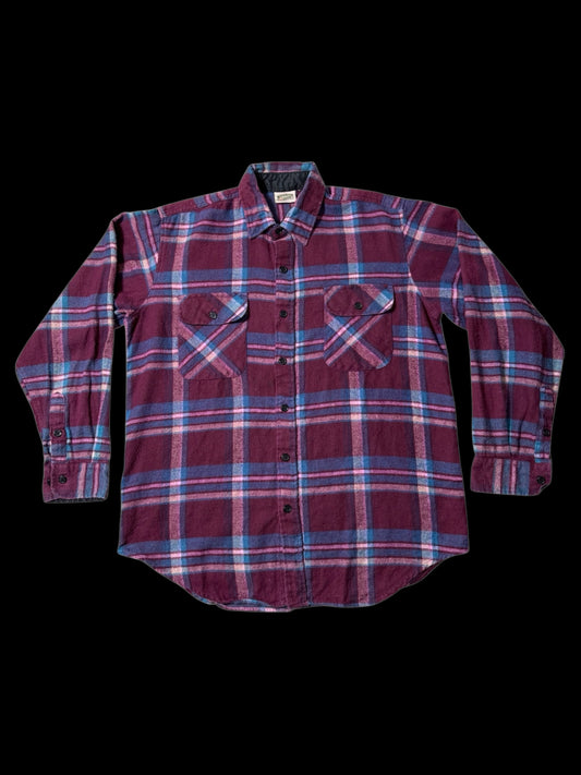Vintage 1990s Five Brother Plaid Flannel Shirt Heavyweight Workwear