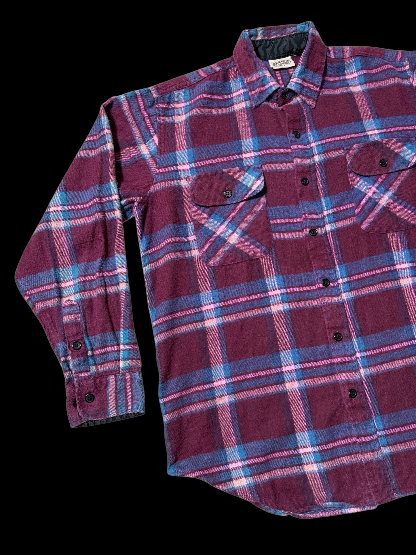 Vintage 1990s Five Brother Plaid Flannel Shirt Heavyweight Workwear