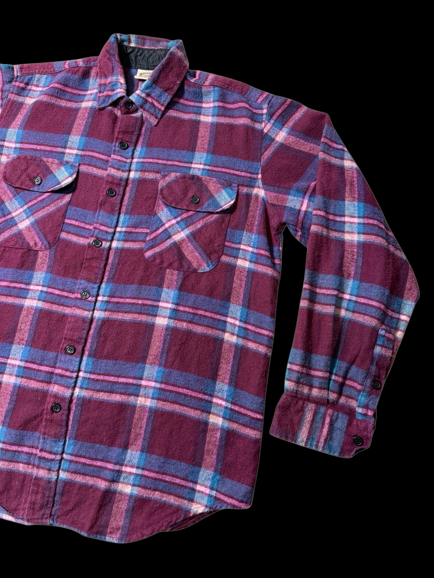 Vintage 1990s Five Brother Plaid Flannel Shirt Heavyweight Workwear