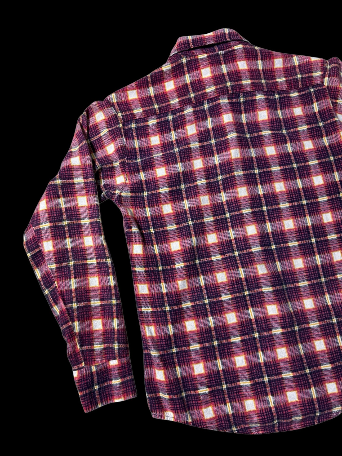 Vintage 1970s Prest-Rite Plaid Flannel Shirt Permanent Press USA Made