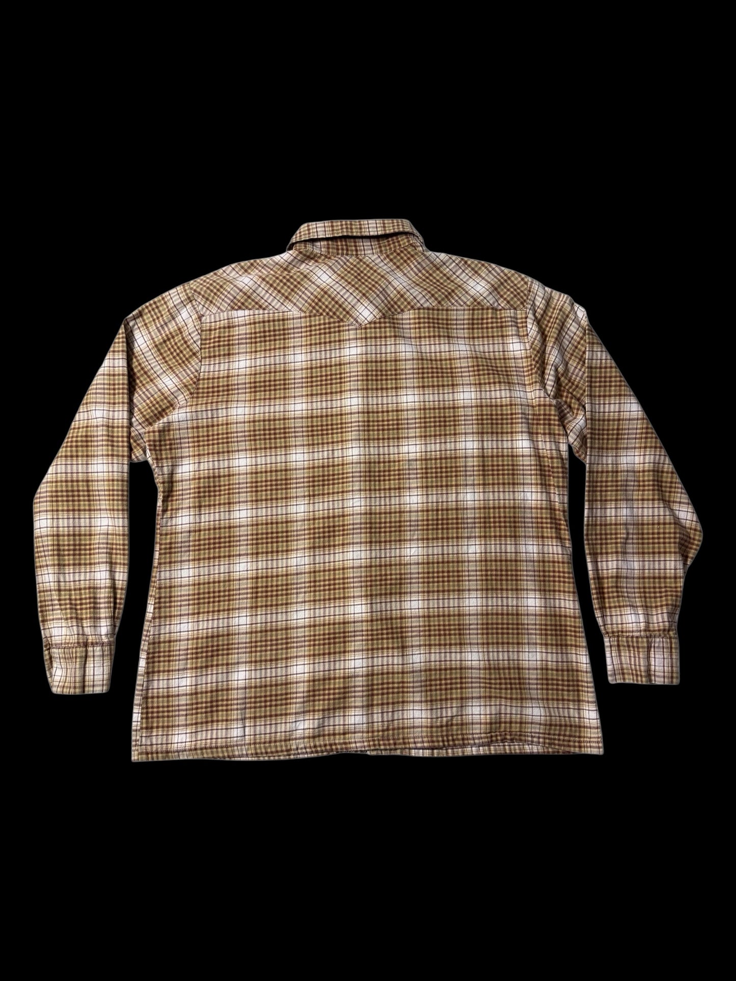 Vintage 1990s Raw Hide Western Plaid Snap Button Shirt