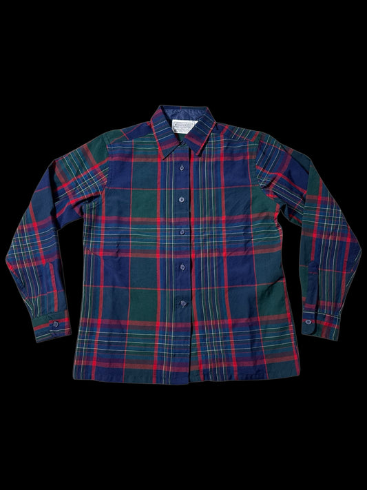 Vintage 1980s Pendleton Plaid Wool Shirt Made in USA