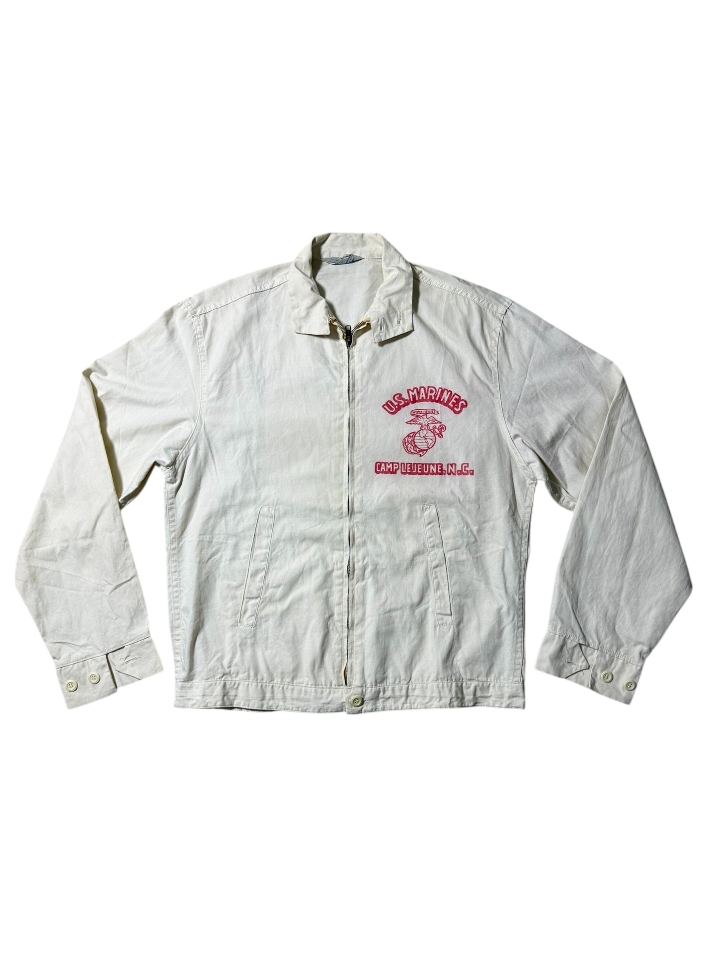 Vintage 1940s U.S. Marines Camp Lejeune Jacket Early Military Workwear Archive Piece