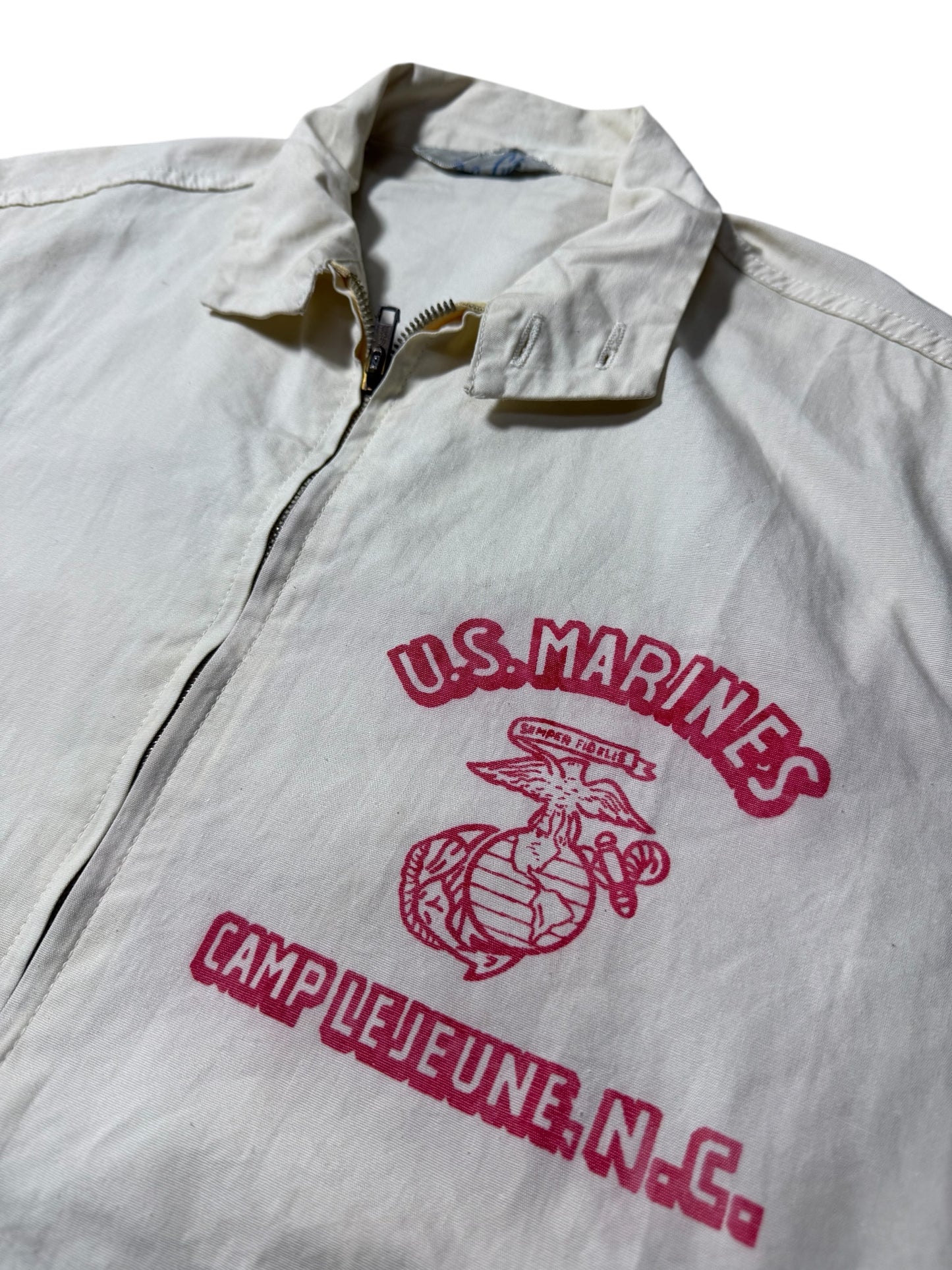 Vintage 1940s U.S. Marines Camp Lejeune Jacket Early Military Workwear Archive Piece