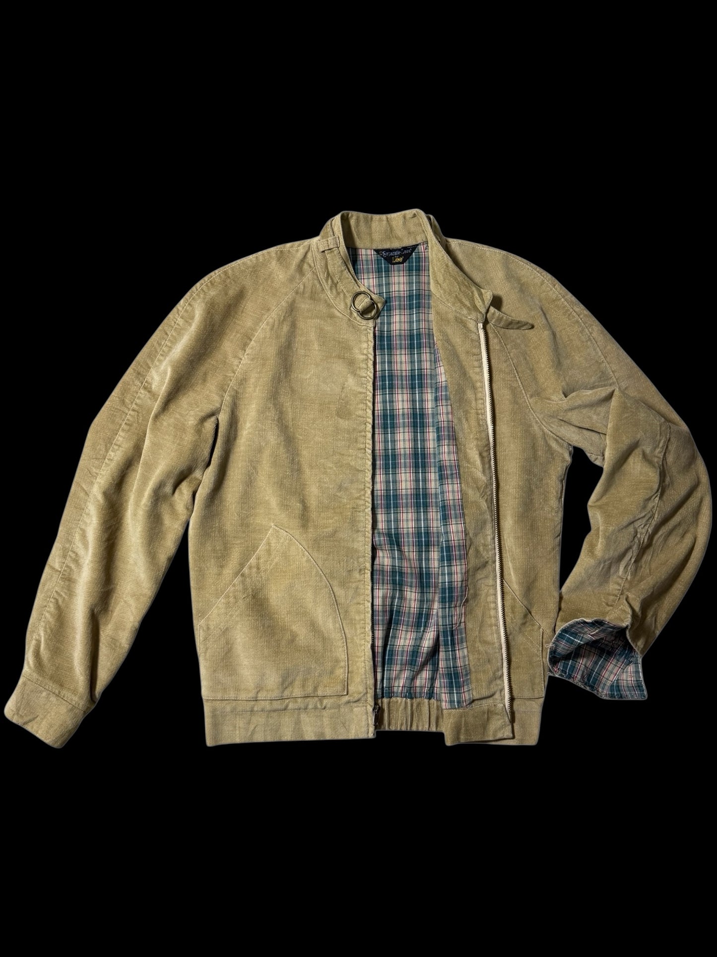 Vintage 1970s Lee Separate Lees Harrington Jacket Plaid Lining
