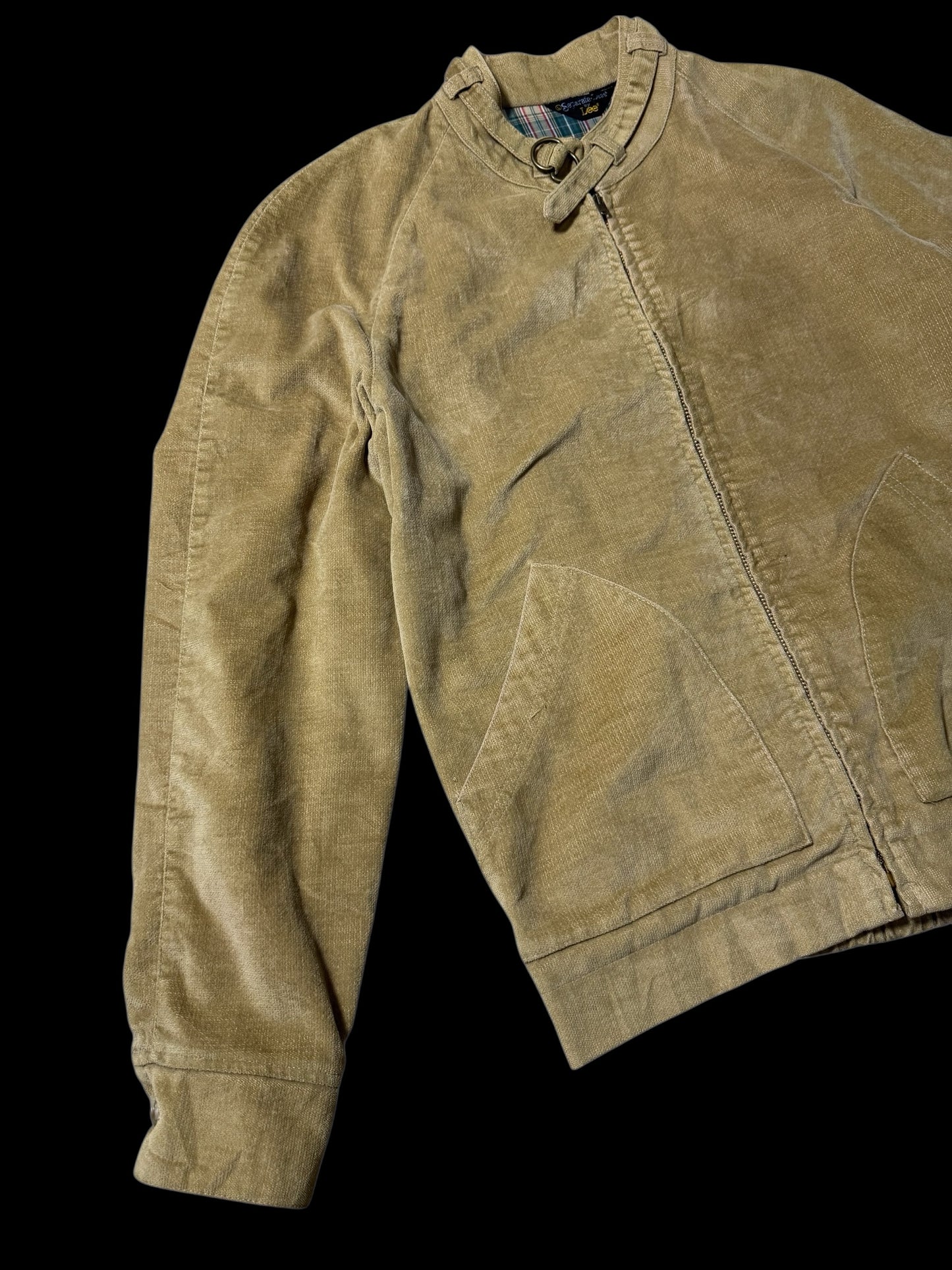 Vintage 1970s Lee Separate Lees Harrington Jacket Plaid Lining