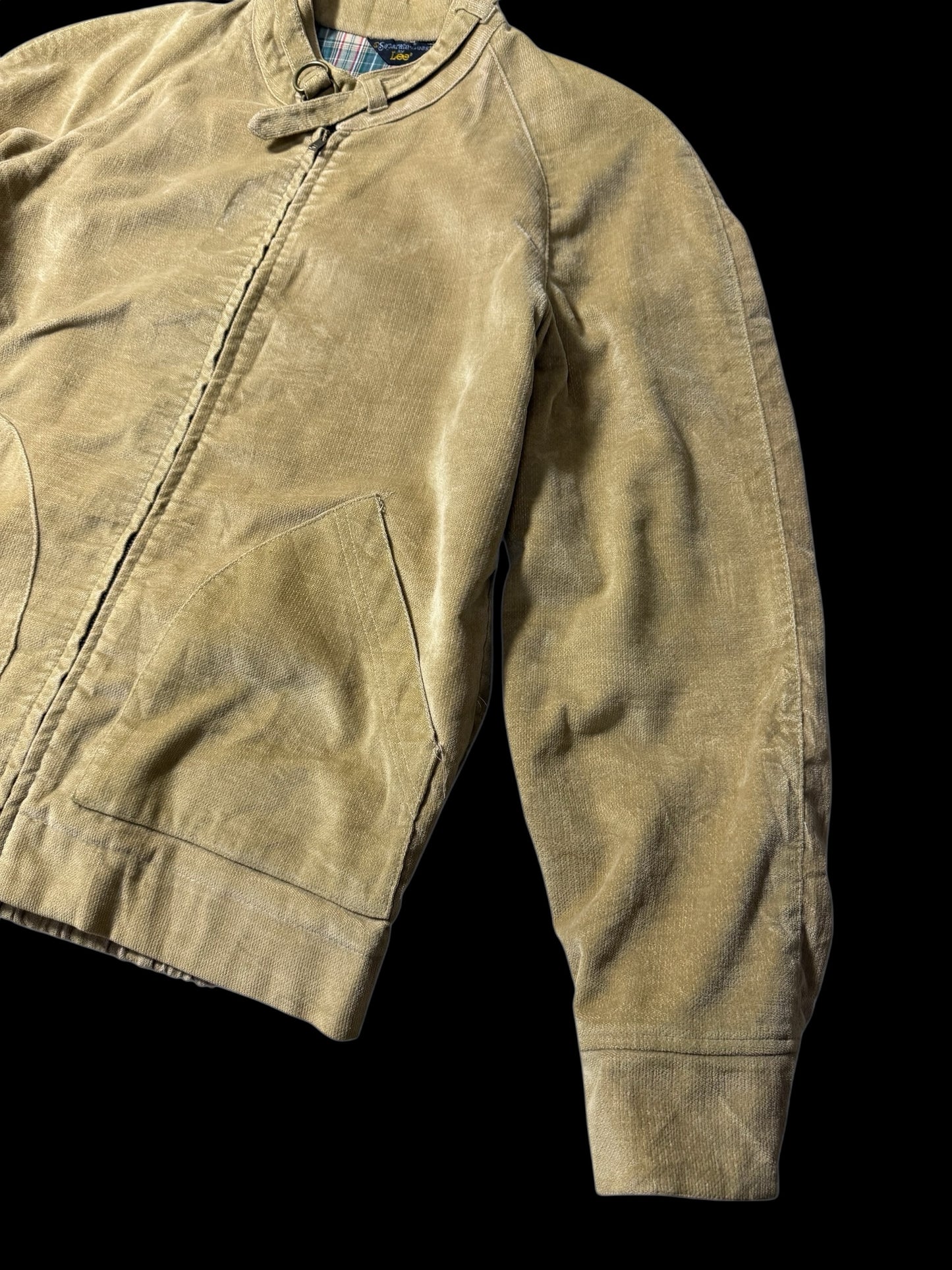 Vintage 1970s Lee Separate Lees Harrington Jacket Plaid Lining