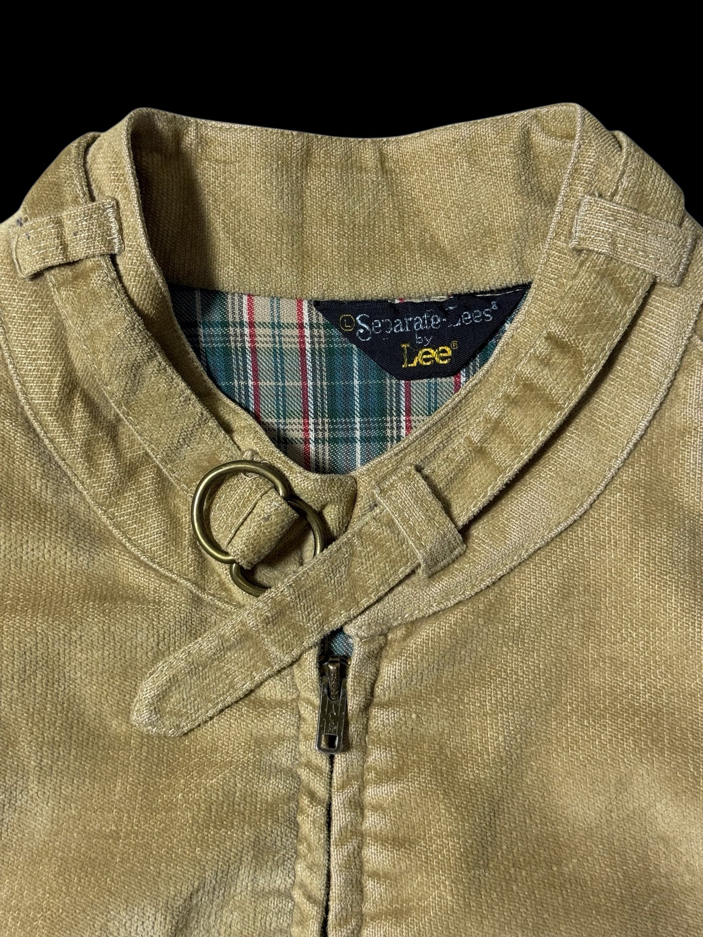 Vintage 1970s Lee Separate Lees Harrington Jacket Plaid Lining