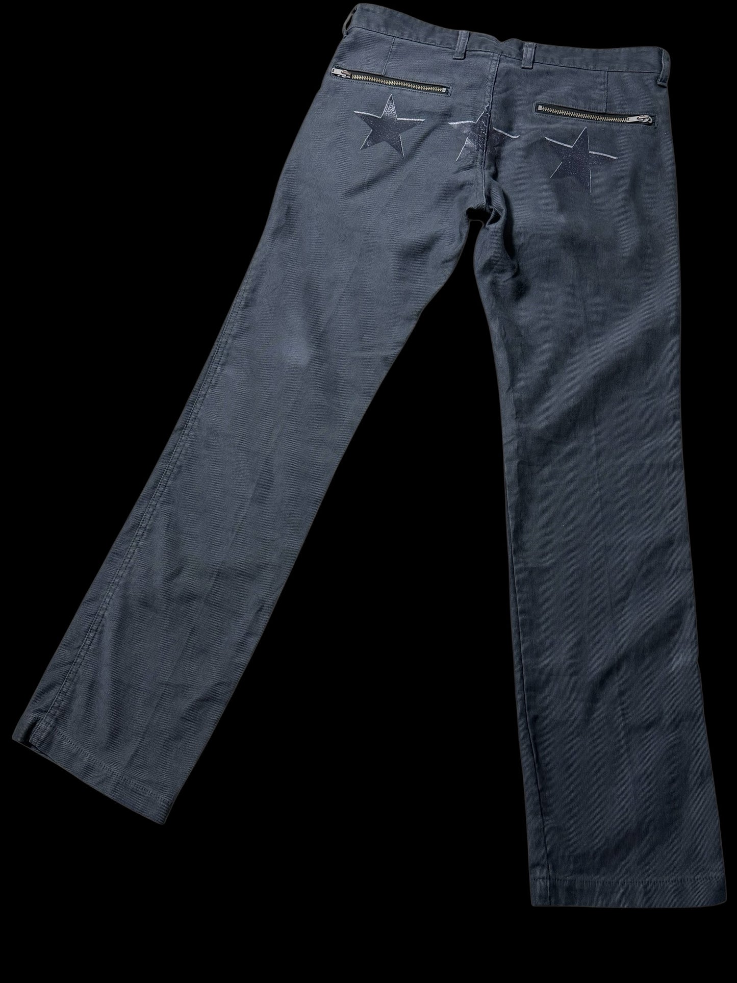 Y2K Biglidue Star Back Zip Pocket Trousers Made In Japan