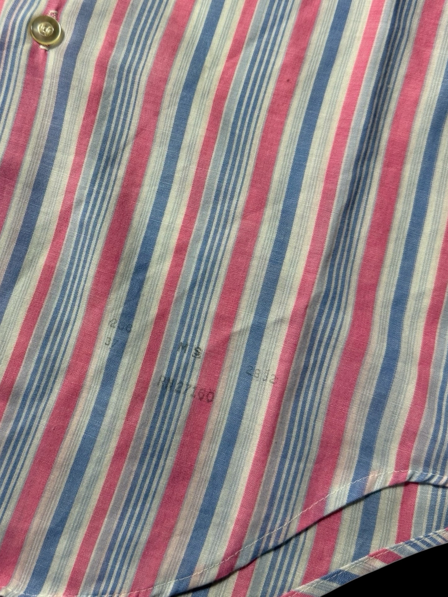 Vintage 1970s–80s Beeline Permanent Press Stripe Shirt Made In Usa