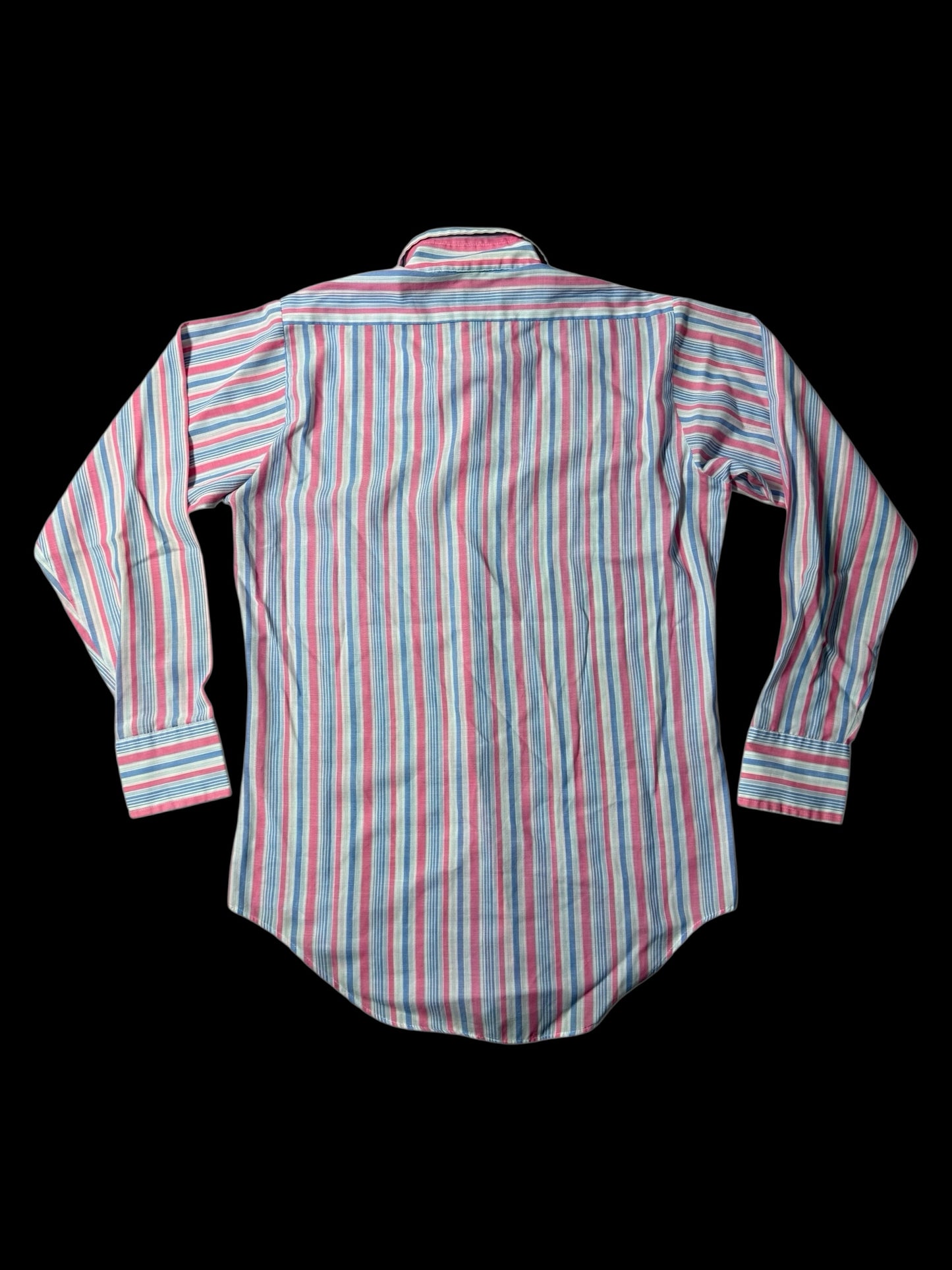 Vintage 1970s–80s Beeline Permanent Press Stripe Shirt Made In Usa