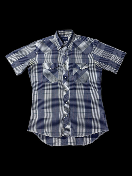 Vintage 1970s-80s Wrangler Plaid Western Shirt