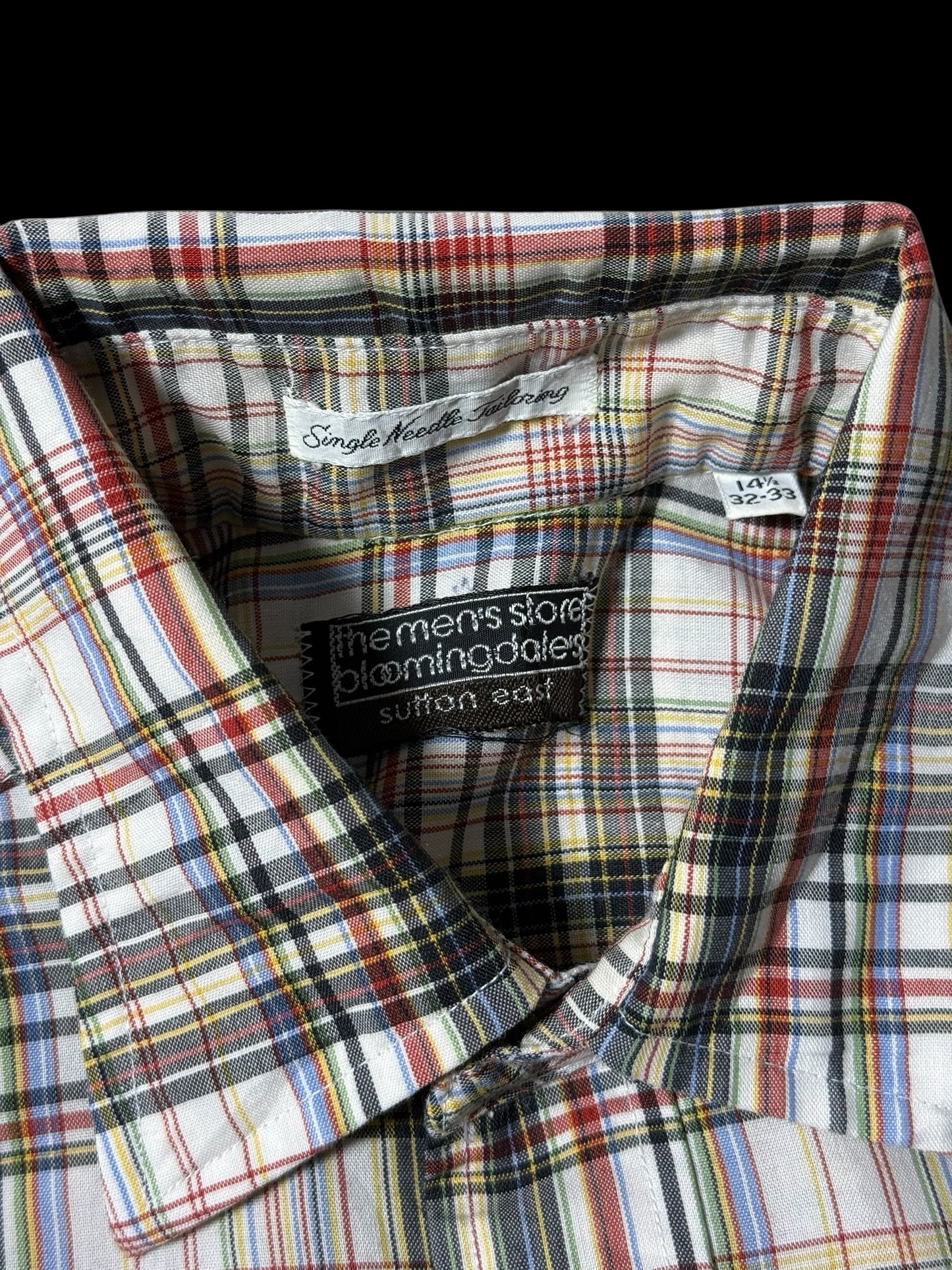 Vintage 1980s-90s Bloomingdale’s Plaid Shirt