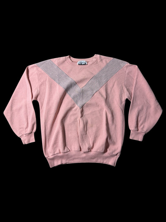 Vintage Perry New York V-Stripe Crewneck Sweatshirt USA Made