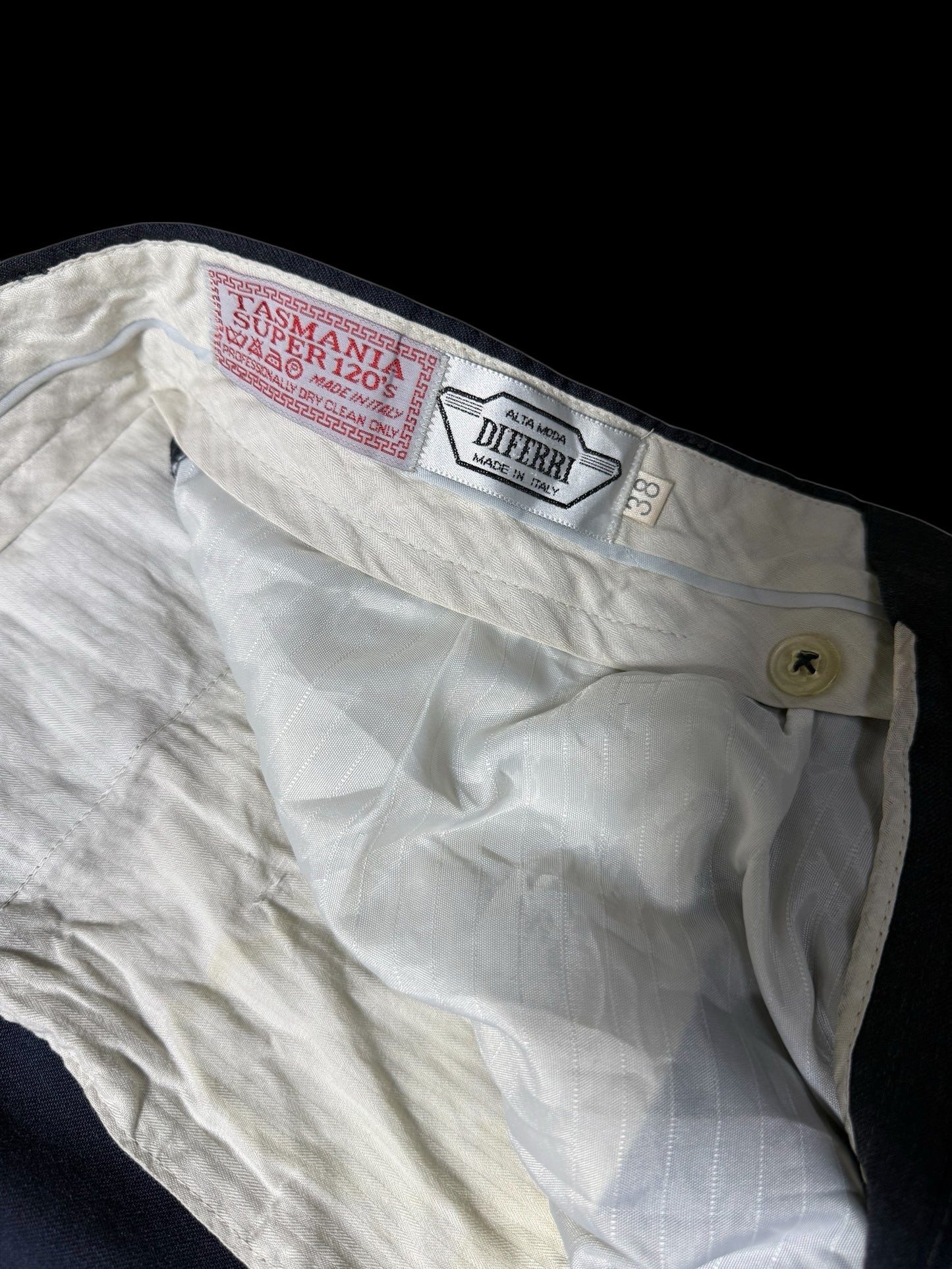 Vintage Alta Moda Differi Tasmania Super 120s Trousers Made in Italy