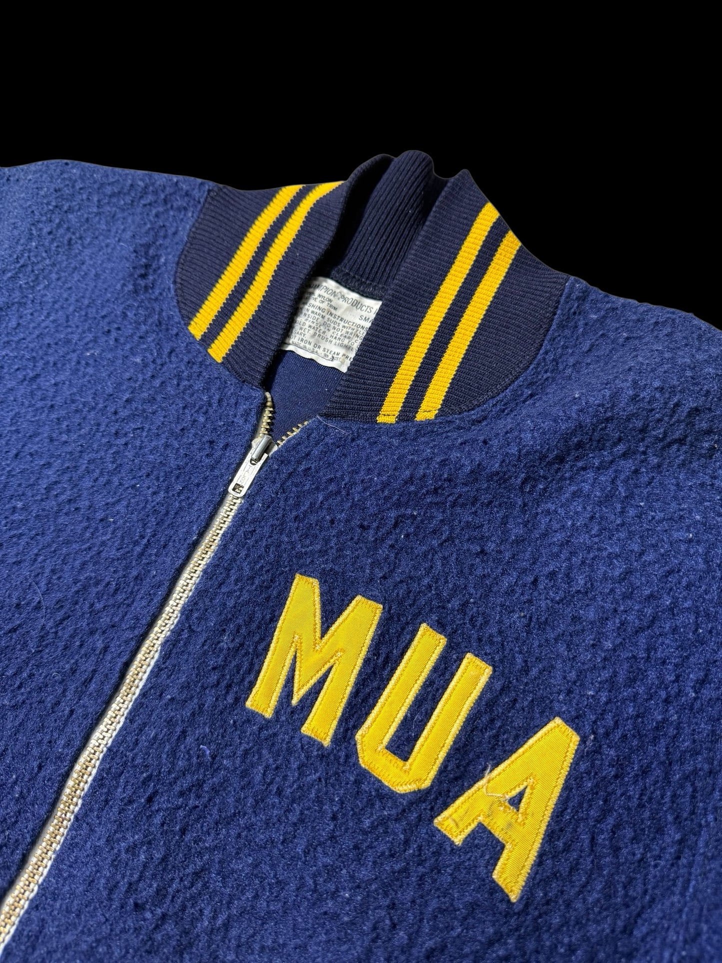 Vintage 1960s Champion Varsity Jacket “MUA” USA Made