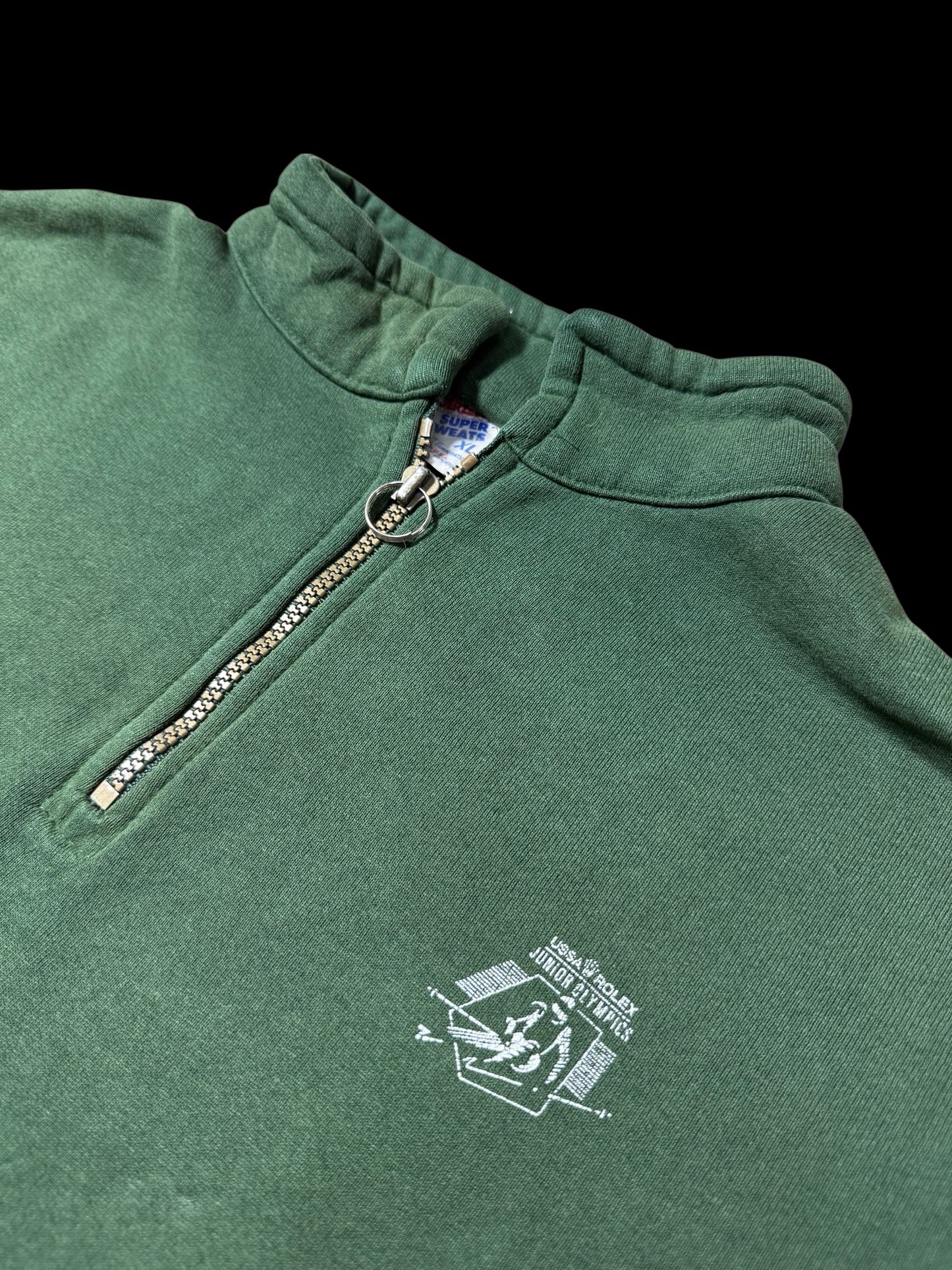 Vintage 1995 Rolex Junior Olympics Half Zip Sweatshirt USA Made