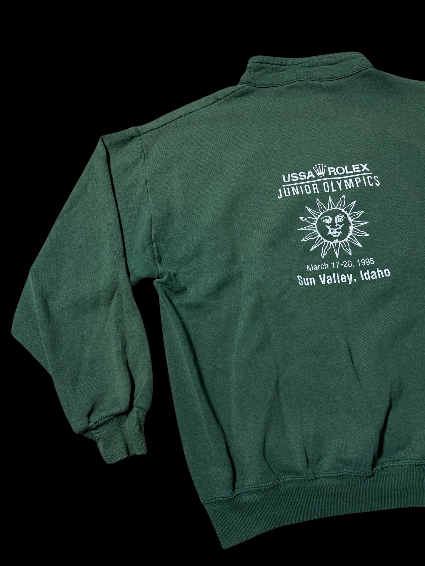 Vintage 1995 Rolex Junior Olympics Half Zip Sweatshirt USA Made