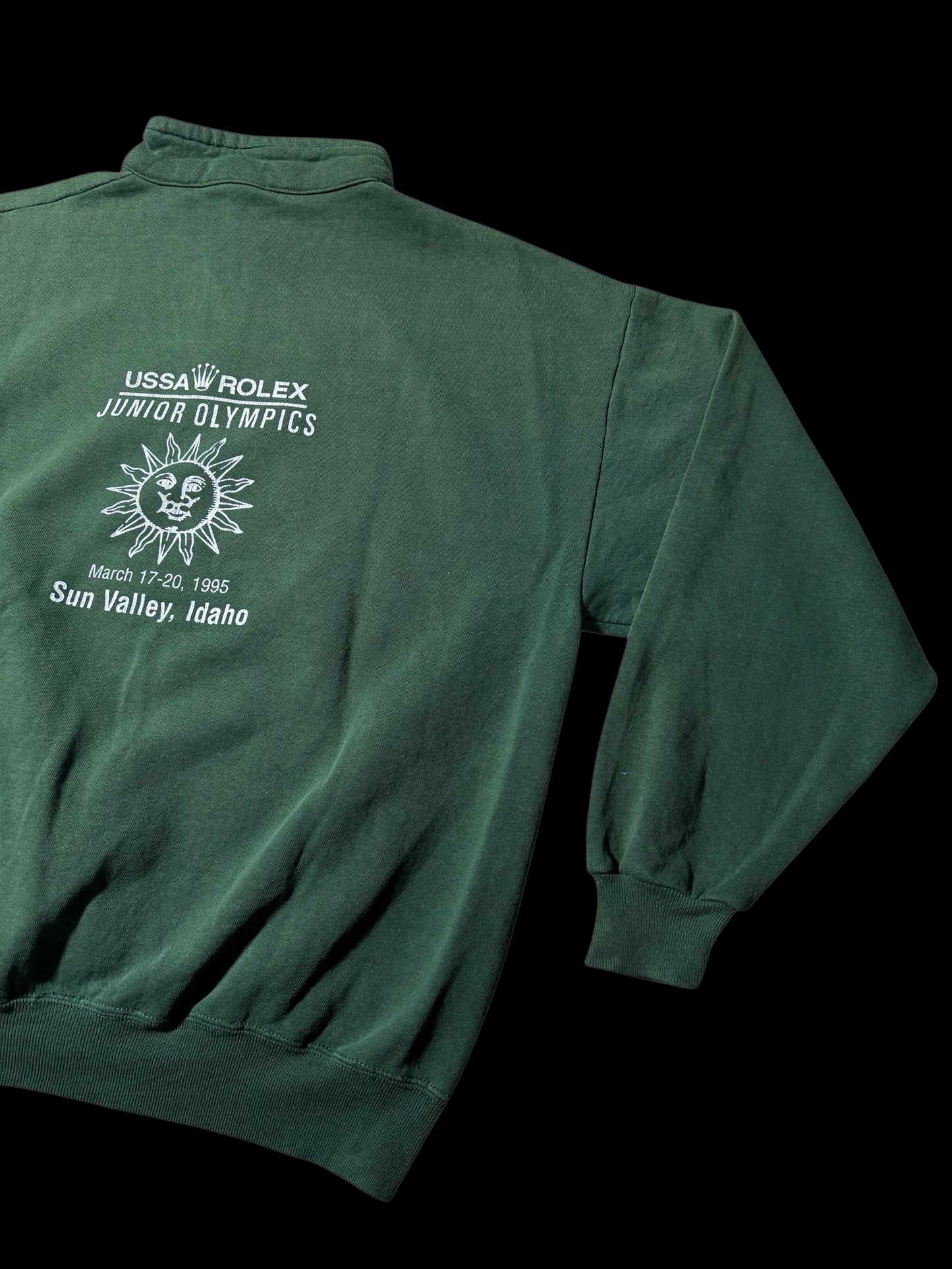 Vintage 1995 Rolex Junior Olympics Half Zip Sweatshirt USA Made