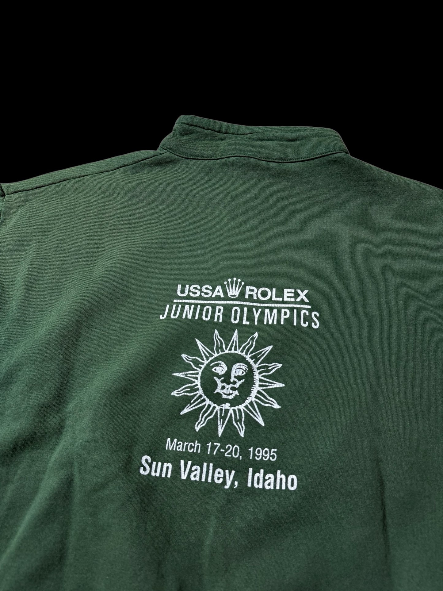 Vintage 1995 Rolex Junior Olympics Half Zip Sweatshirt USA Made