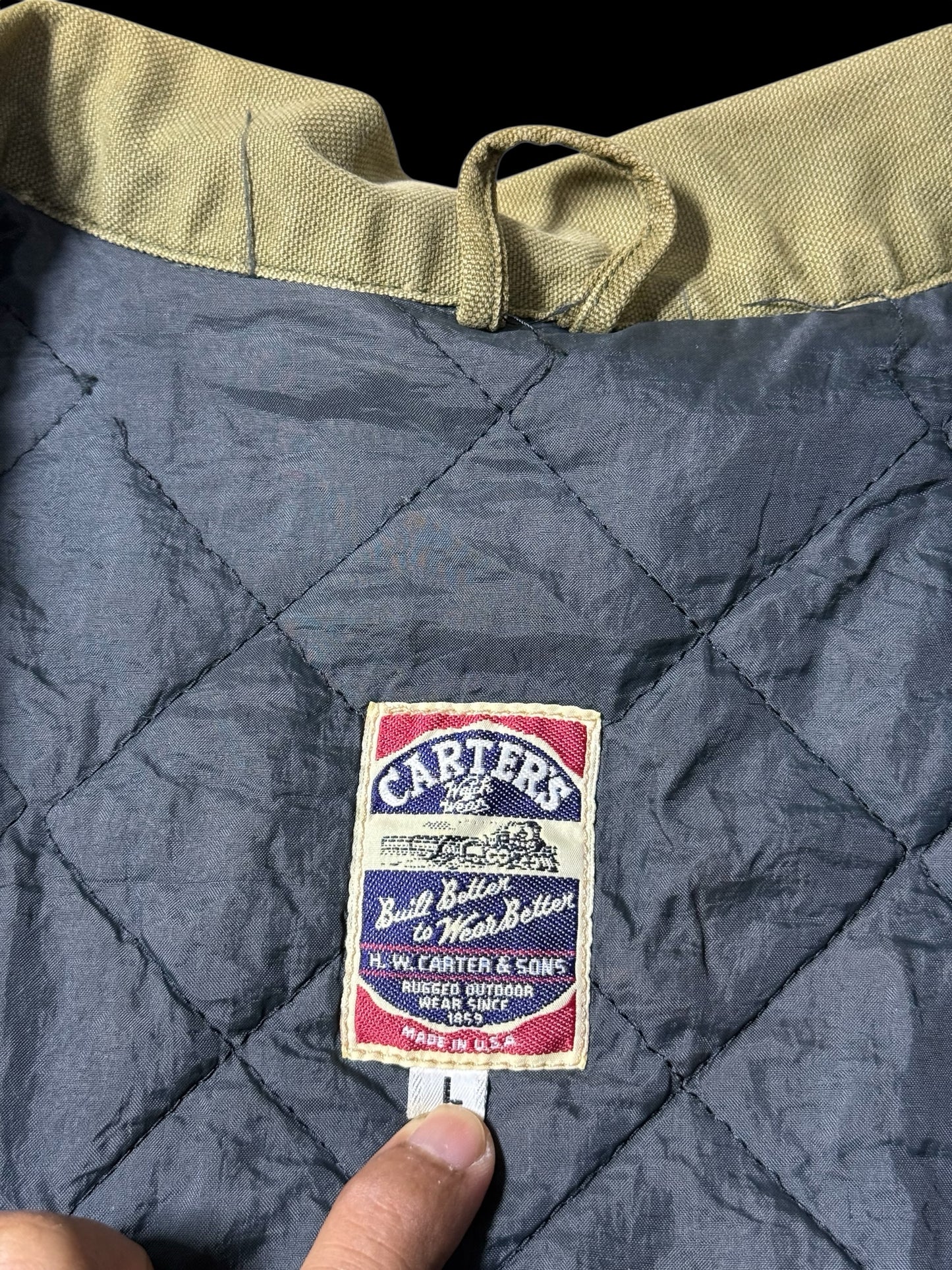 Vintage 1970s-80s Carter’s Quilted Workwear Jacket USA Made