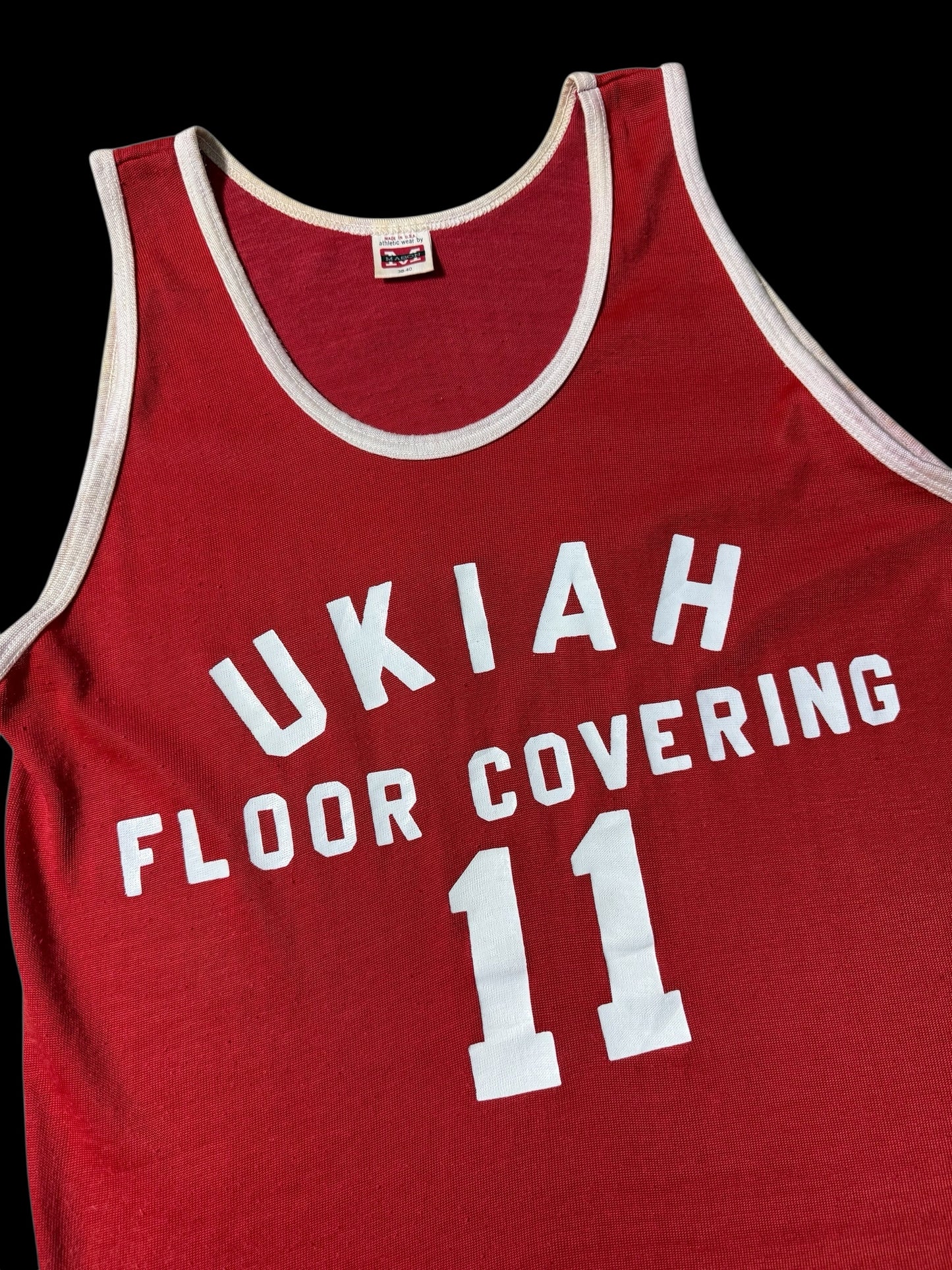 Vintage 1960s Mason Ukiah Floor Covering Basketball Jersey