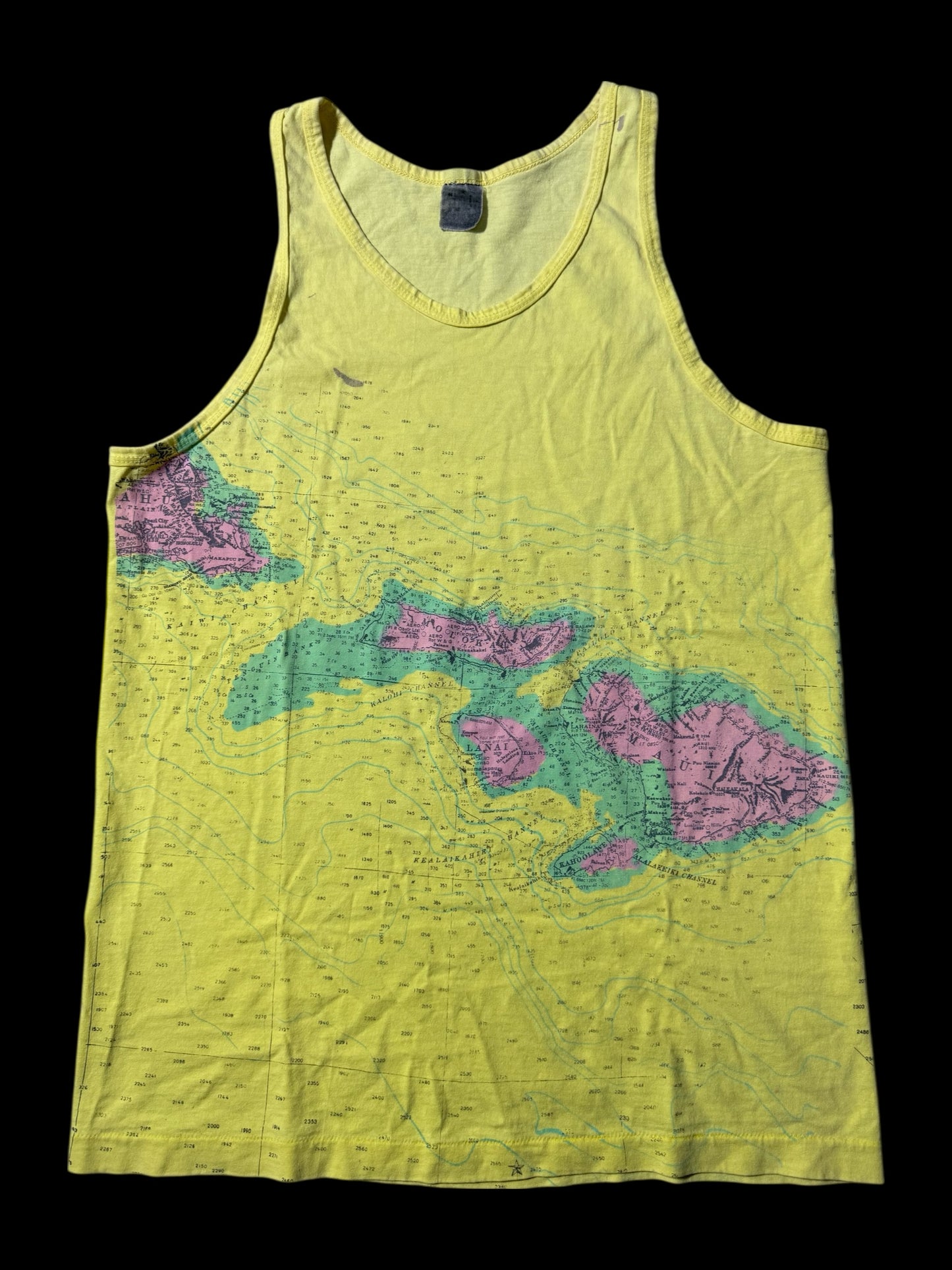 Vintage Hawaii Map Print Tank Top