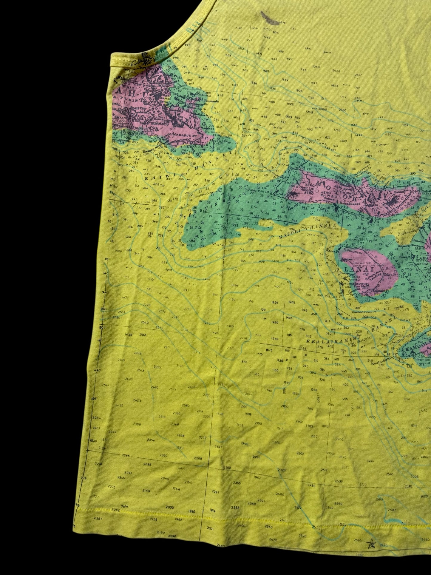 Vintage Hawaii Map Print Tank Top