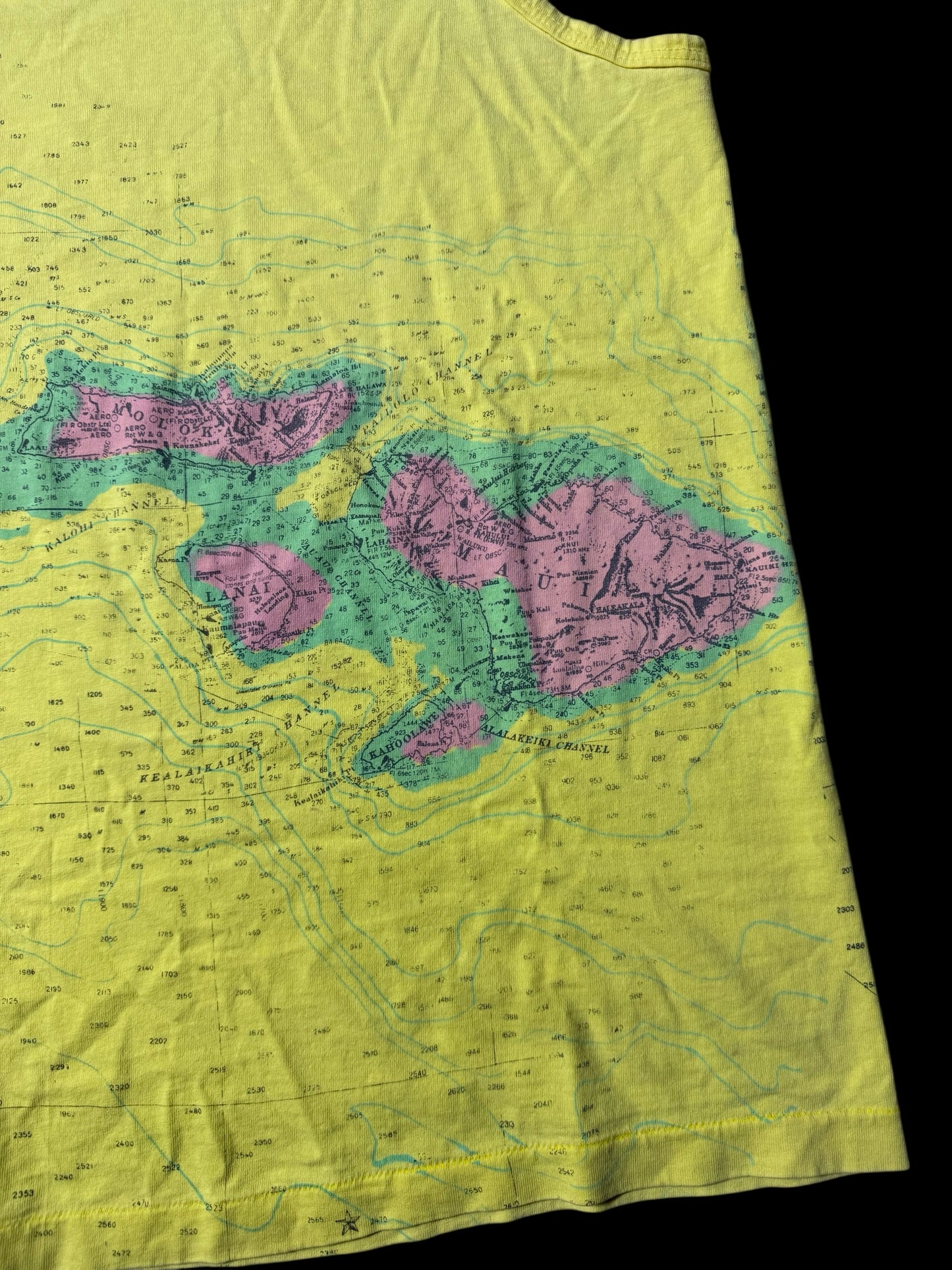 Vintage Hawaii Map Print Tank Top