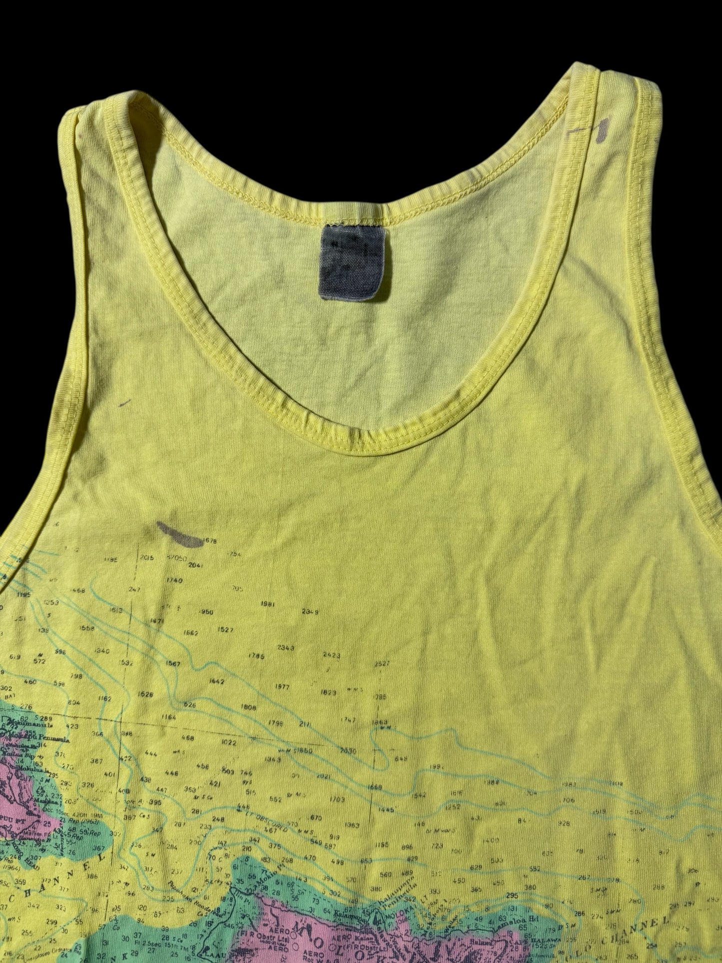 Vintage Hawaii Map Print Tank Top