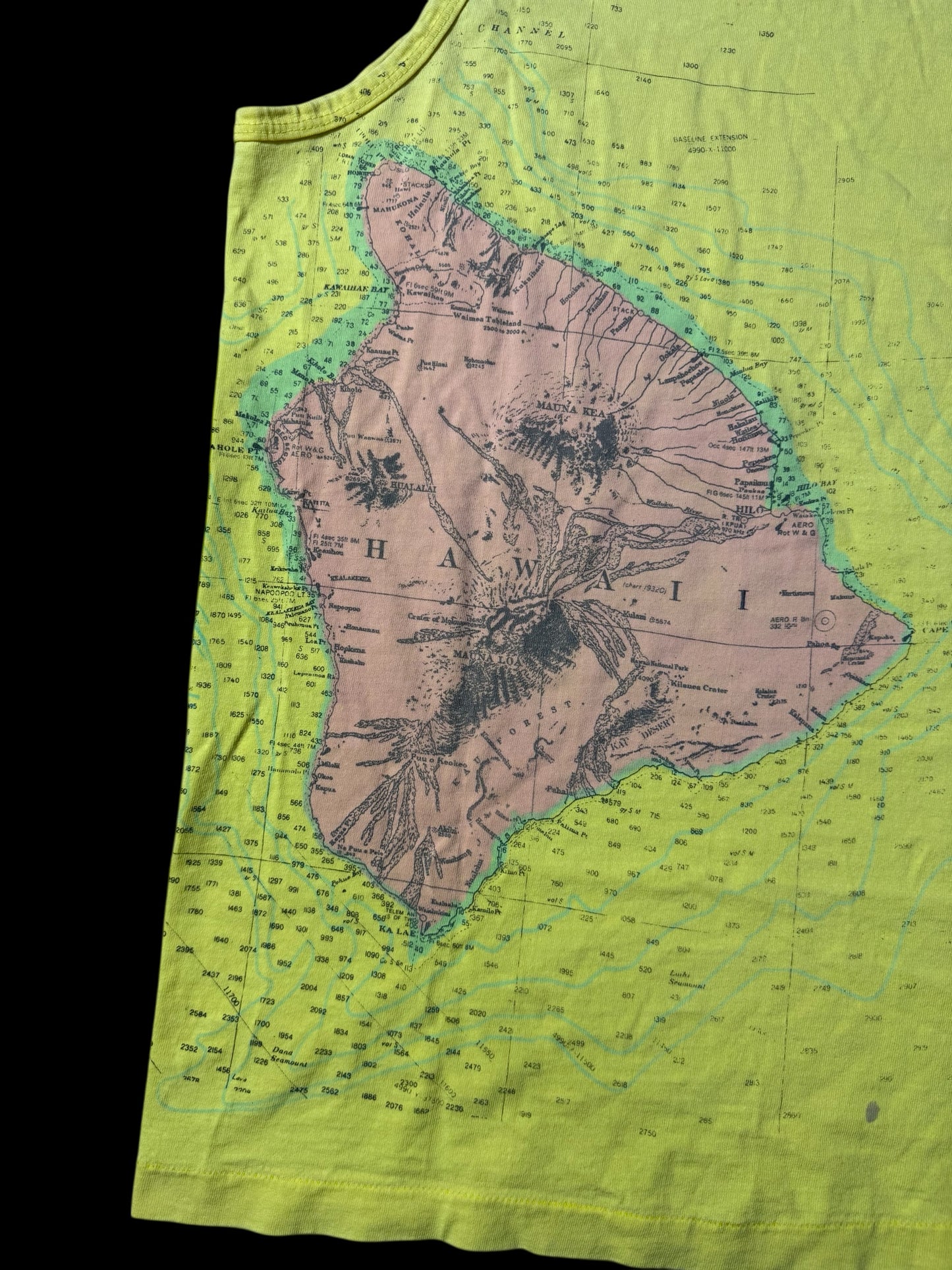 Vintage Hawaii Map Print Tank Top
