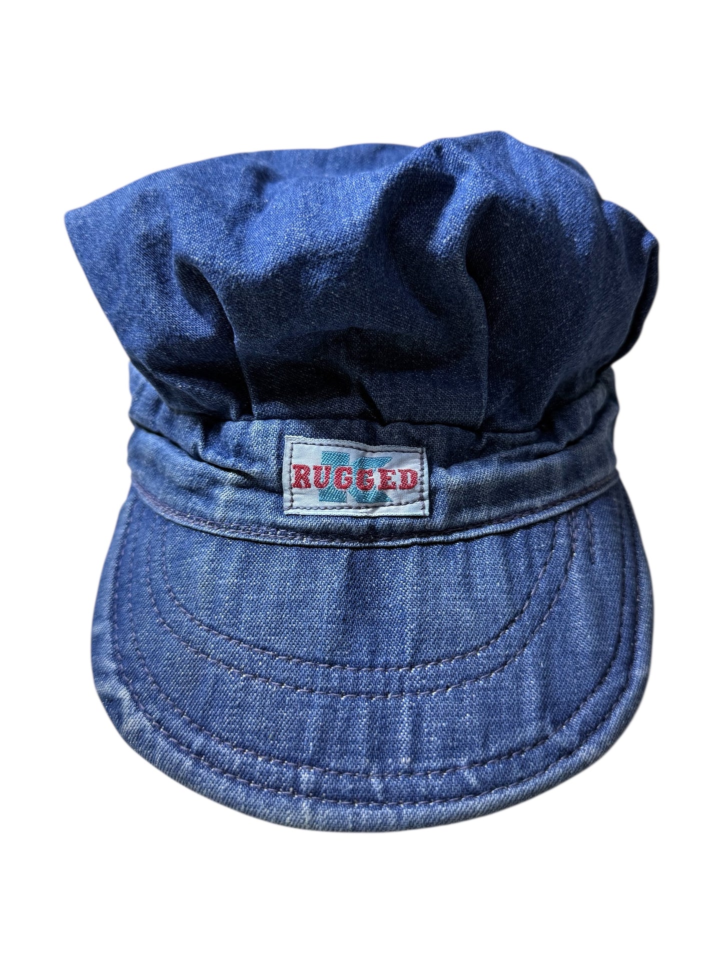 Vintage Union Made Denim Work Cap 1960s 1970s Rugged Workwear Hat