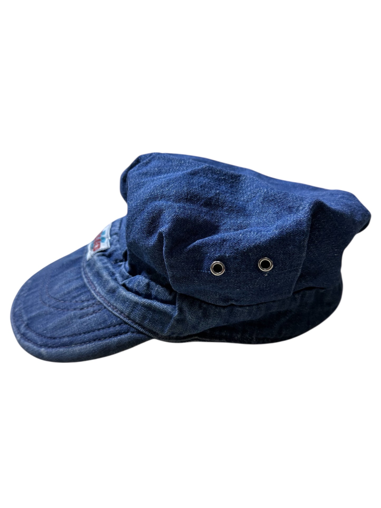 Vintage Union Made Denim Work Cap 1960s 1970s Rugged Workwear Hat
