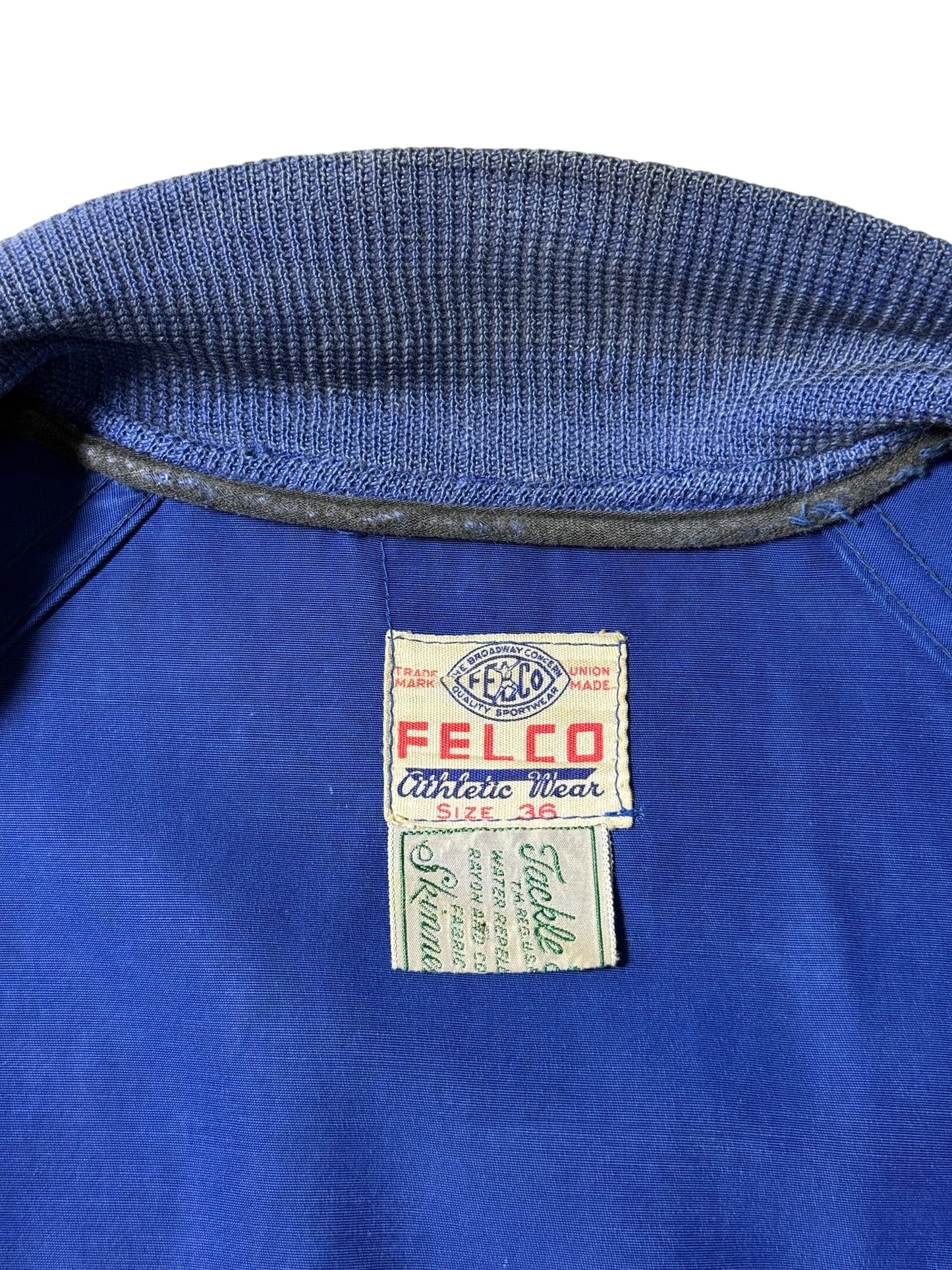 Vintage Felco Clearmont Varsity Jacket 1950s 1960s Rayon Baseball Jacket