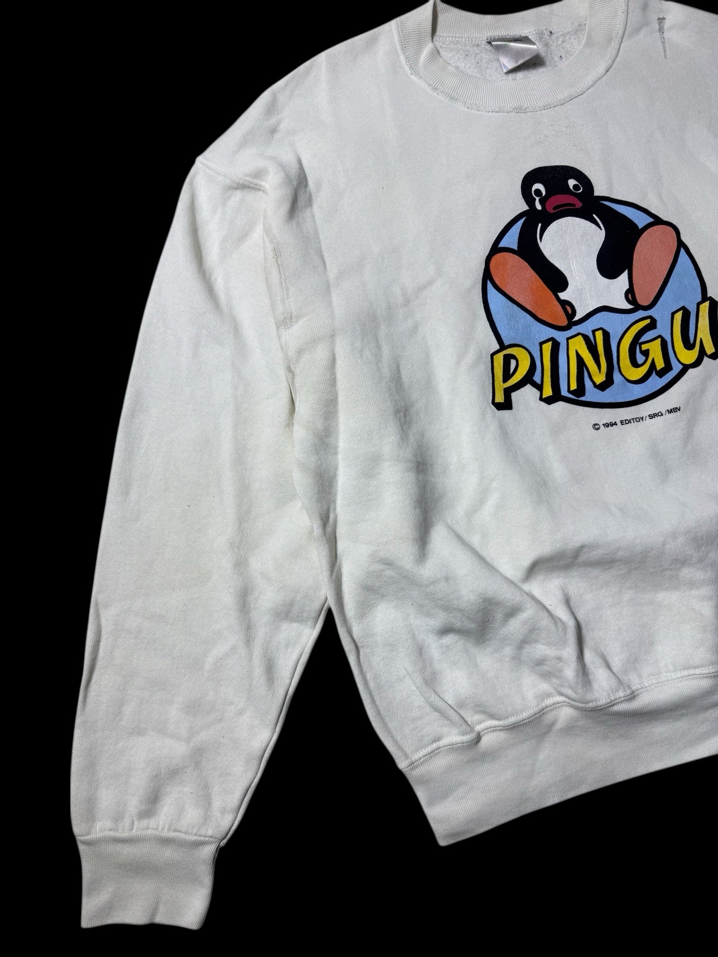 Vintage 1994 Pingu Cartoon Crewneck Sweatshirt