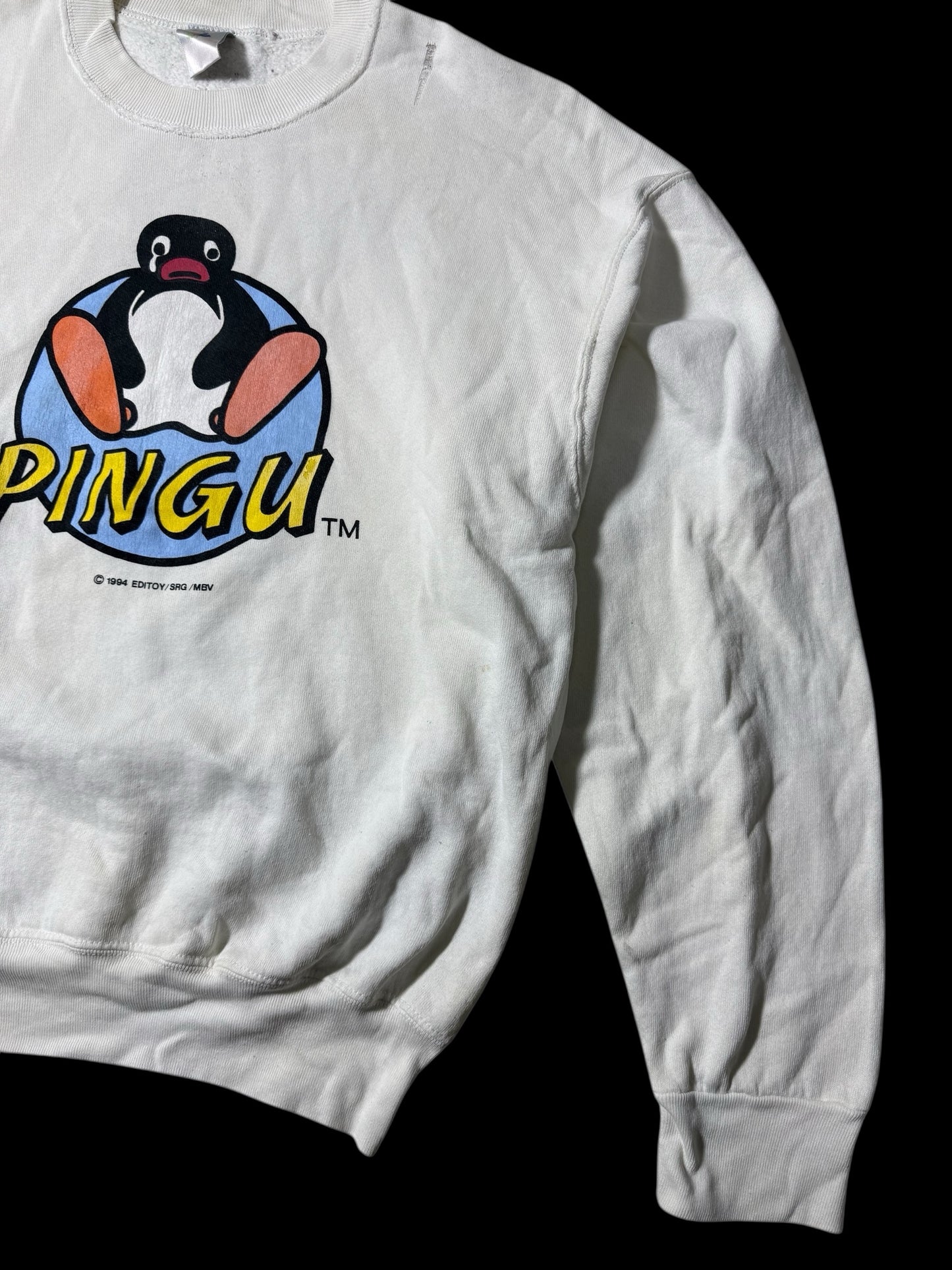 Vintage 1994 Pingu Cartoon Crewneck Sweatshirt