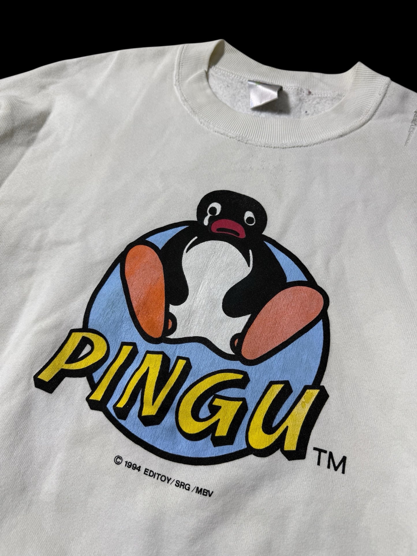 Vintage 1994 Pingu Cartoon Crewneck Sweatshirt