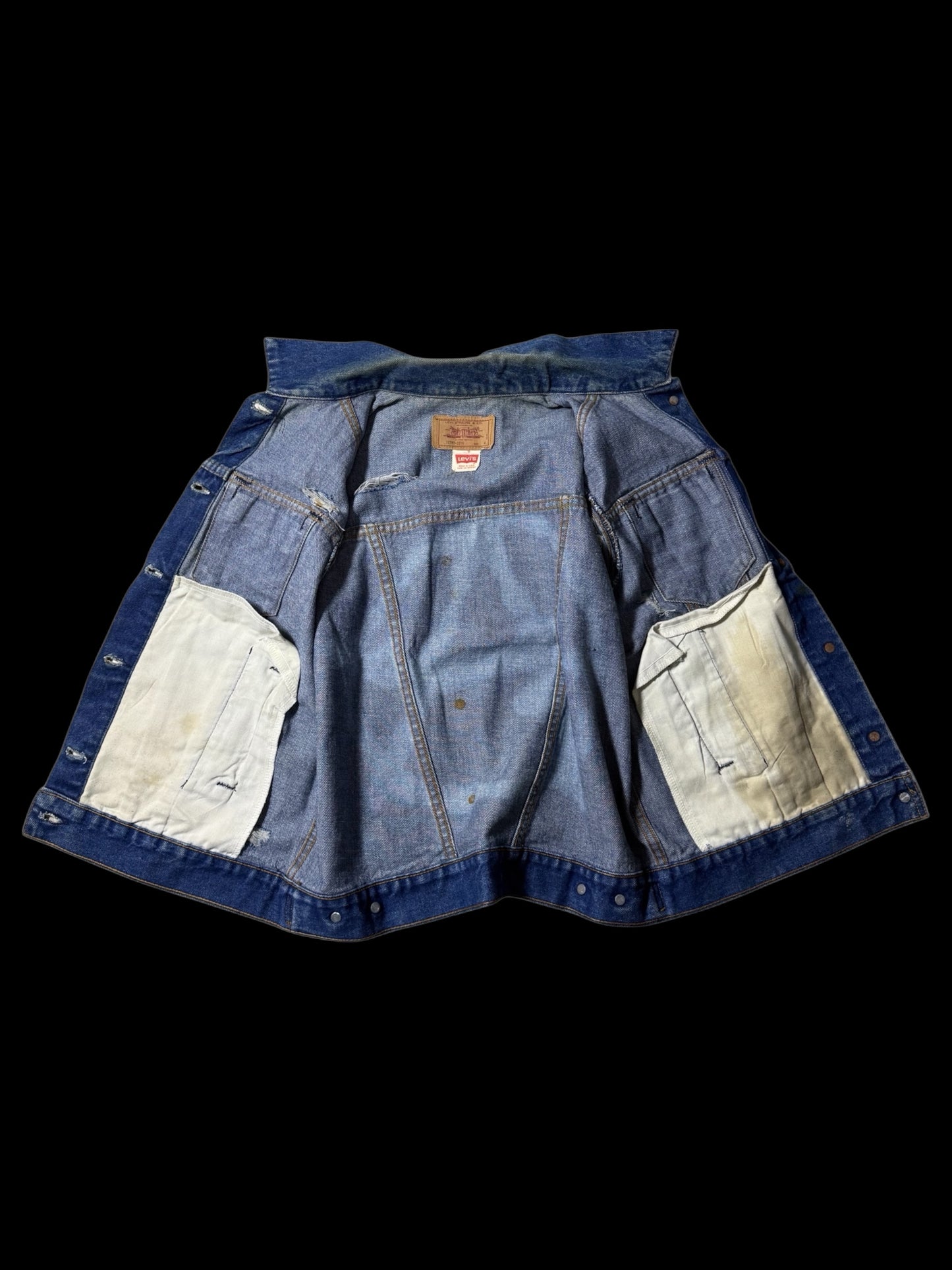 Vintage Levis 76581-0214 Custom Cut Off Denim Jacket