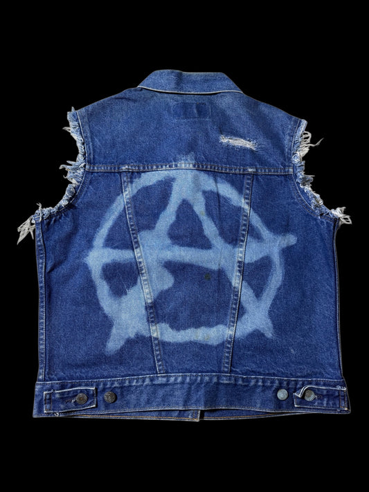 Vintage Levis 76581-0214 Custom Cut Off Denim Jacket