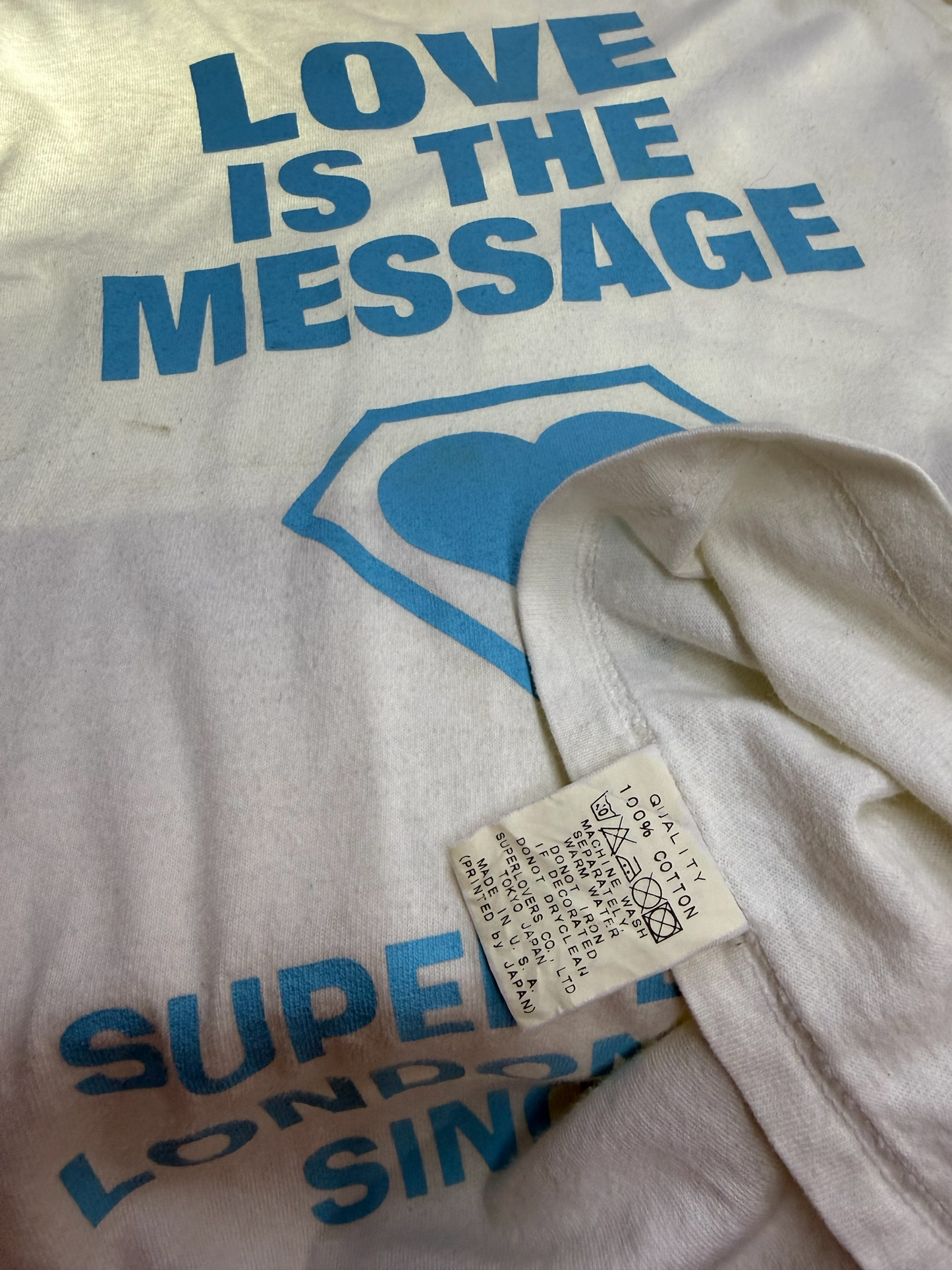 Vintage Super Lovers T-Shirt Love Is The Message Japan Streetwear