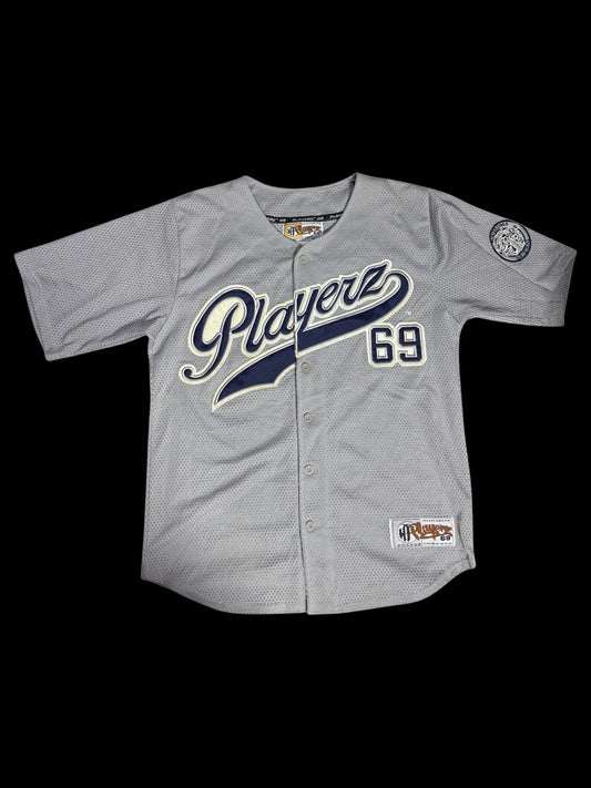 Vintage Y2K Playerz 69 Baseball Jersey Shirt Mesh Streetwear