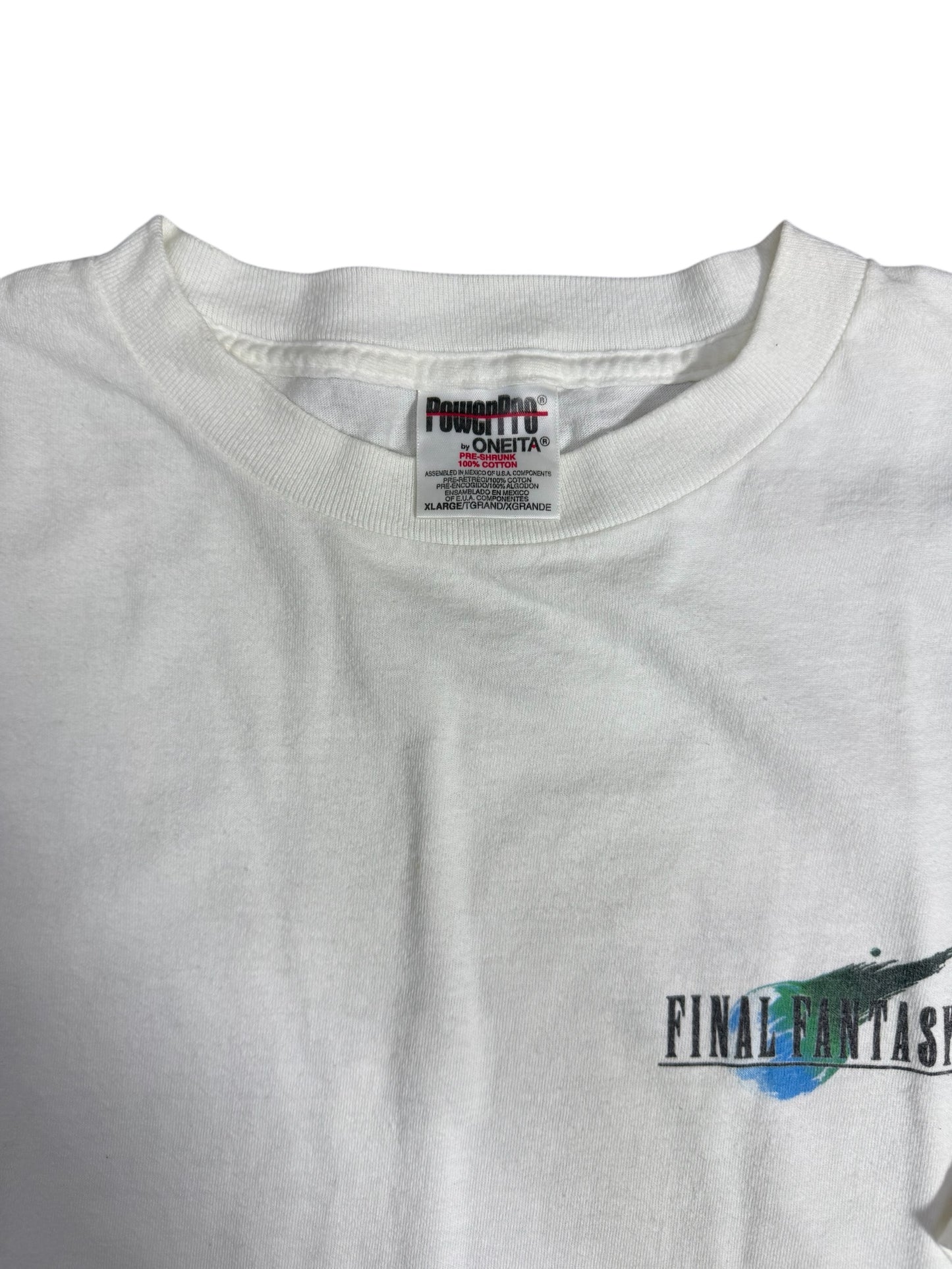 Vintage 90s Final Fantasy VII Cloud Strife T Shirt Squaresoft PlayStation