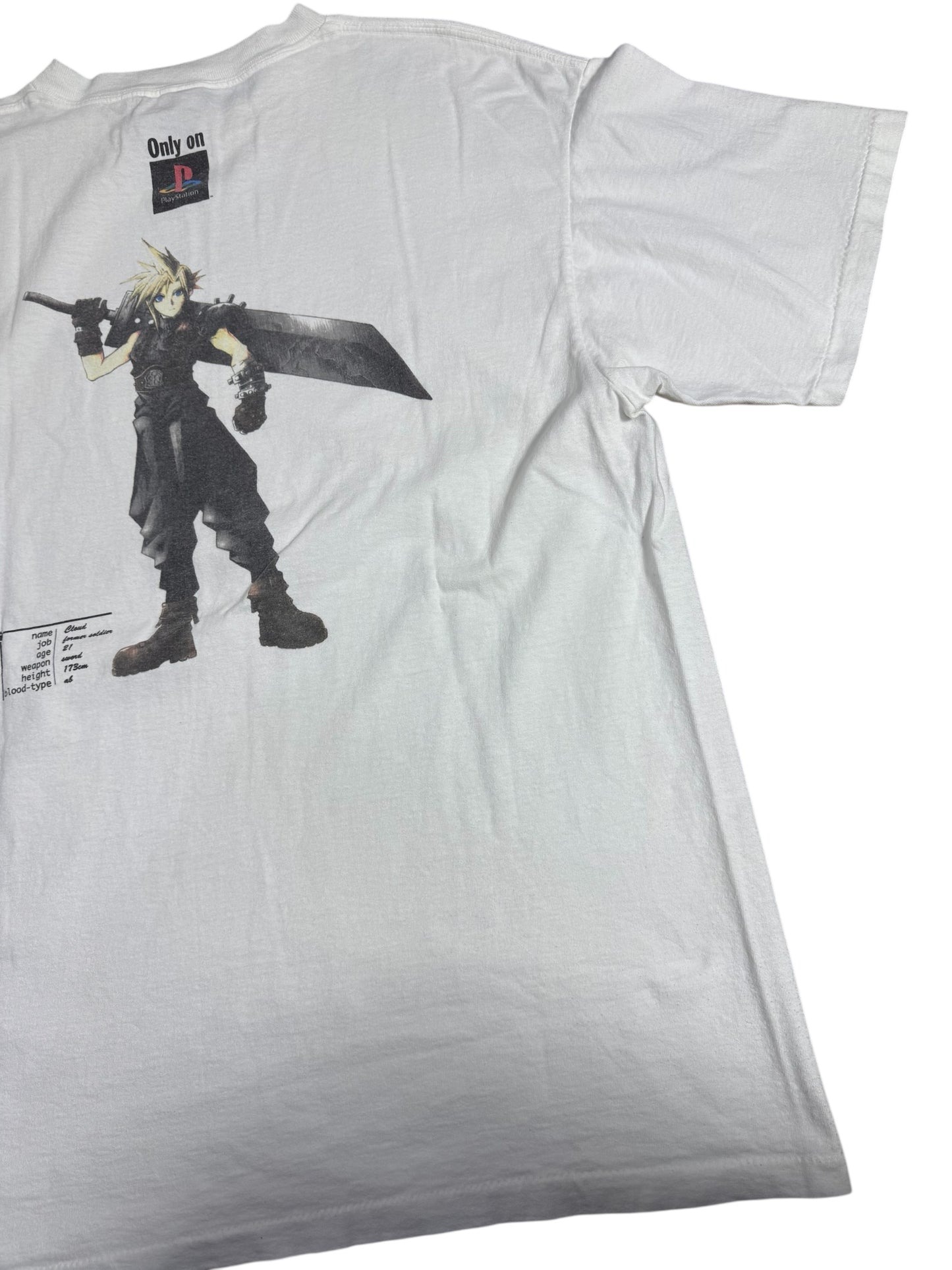 Vintage 90s Final Fantasy VII Cloud Strife T Shirt Squaresoft PlayStation